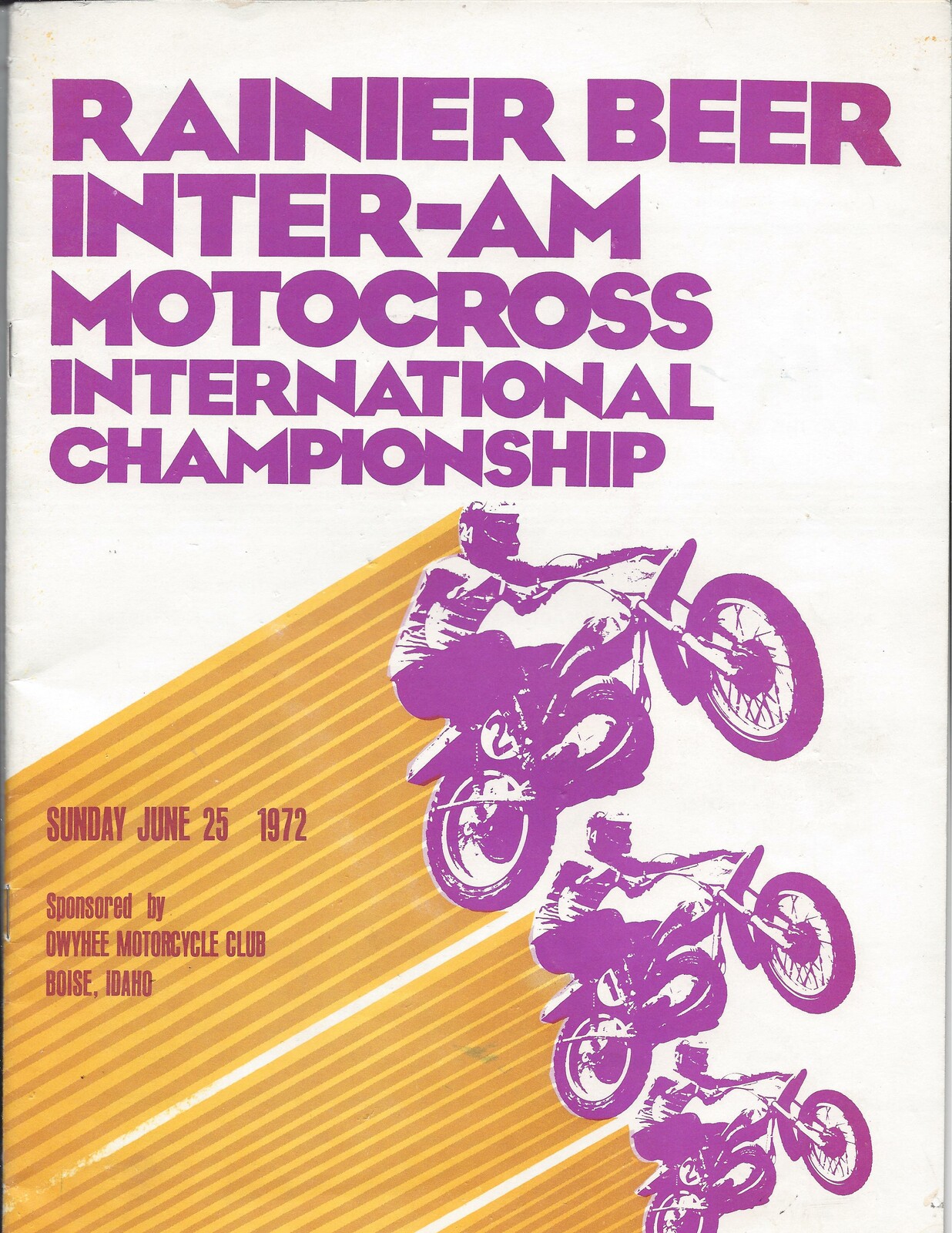 The 1972 Boise Inter-AMA program cover.