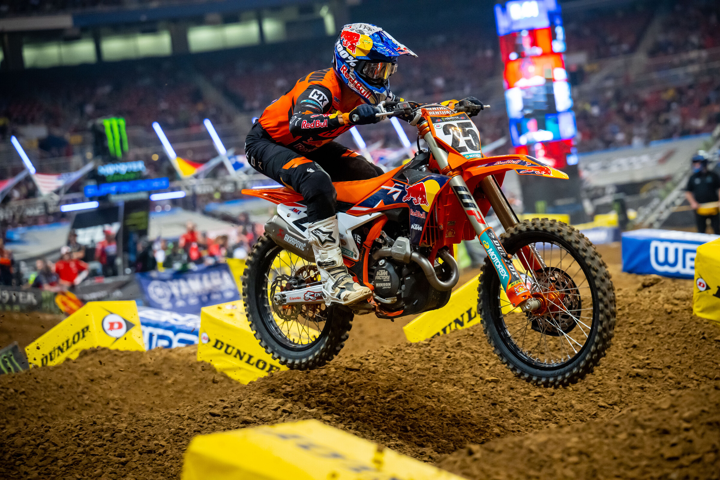 The whoops weren't jumpable, for the most part, but Marvin was happy with his speed through them. He had to hold off Jason Anderson to win the second race of the Triple Crown format, and hold off Chase Sexton in the third race to collect the overall. He got the job done.