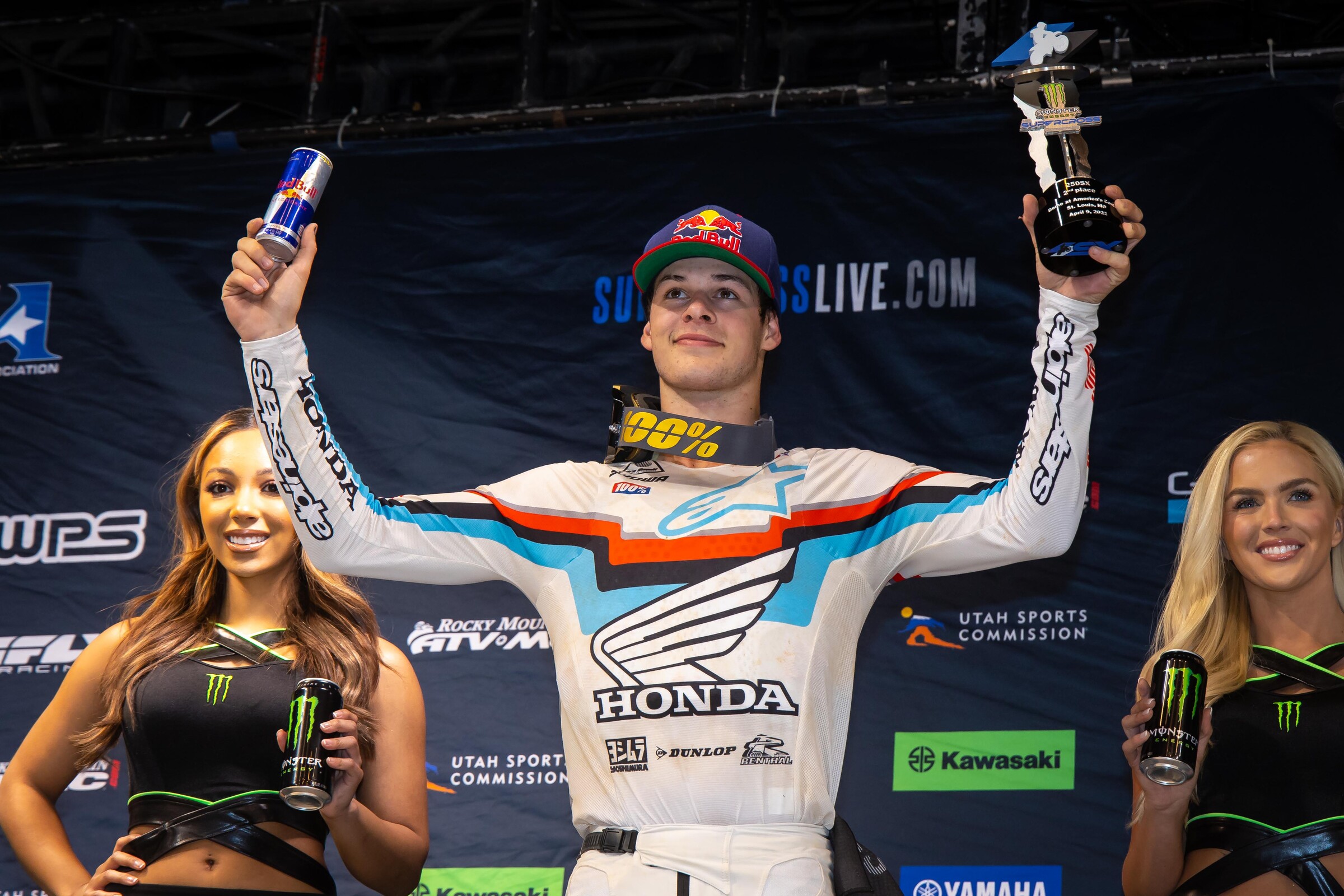 Lawrence is the only rider in the 250SX East Region to be on the podium at all six rounds of the championship.