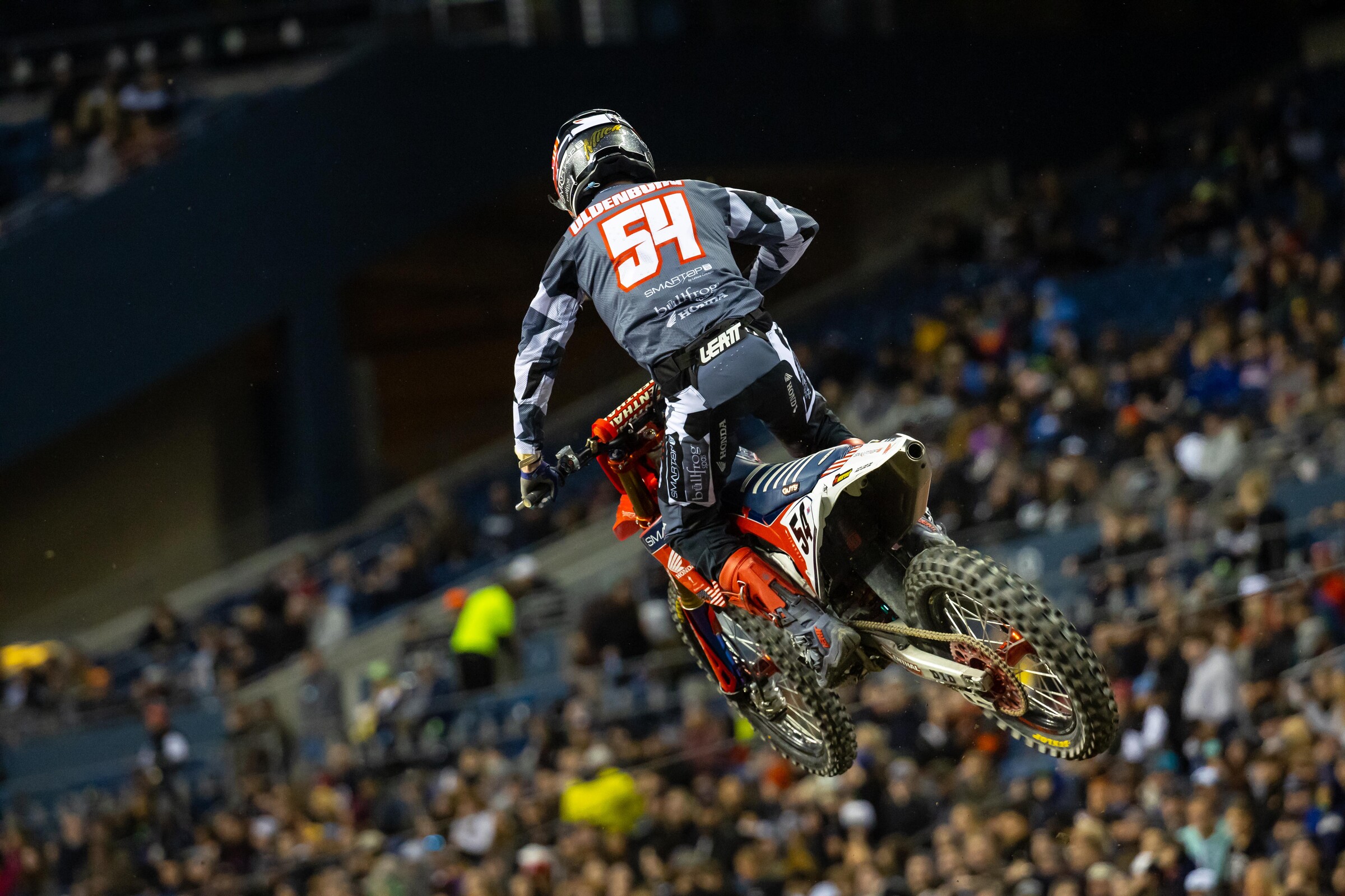 Oldenburg got ninth in the 450SX class in Seattle.