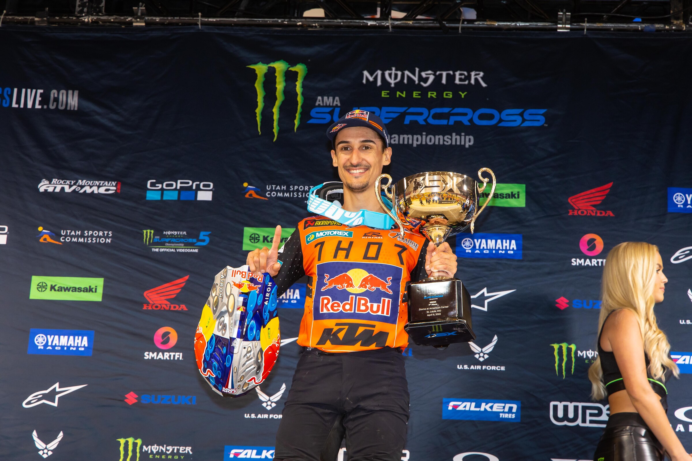 Marvin Musquin was all smiles after his first win of the season.