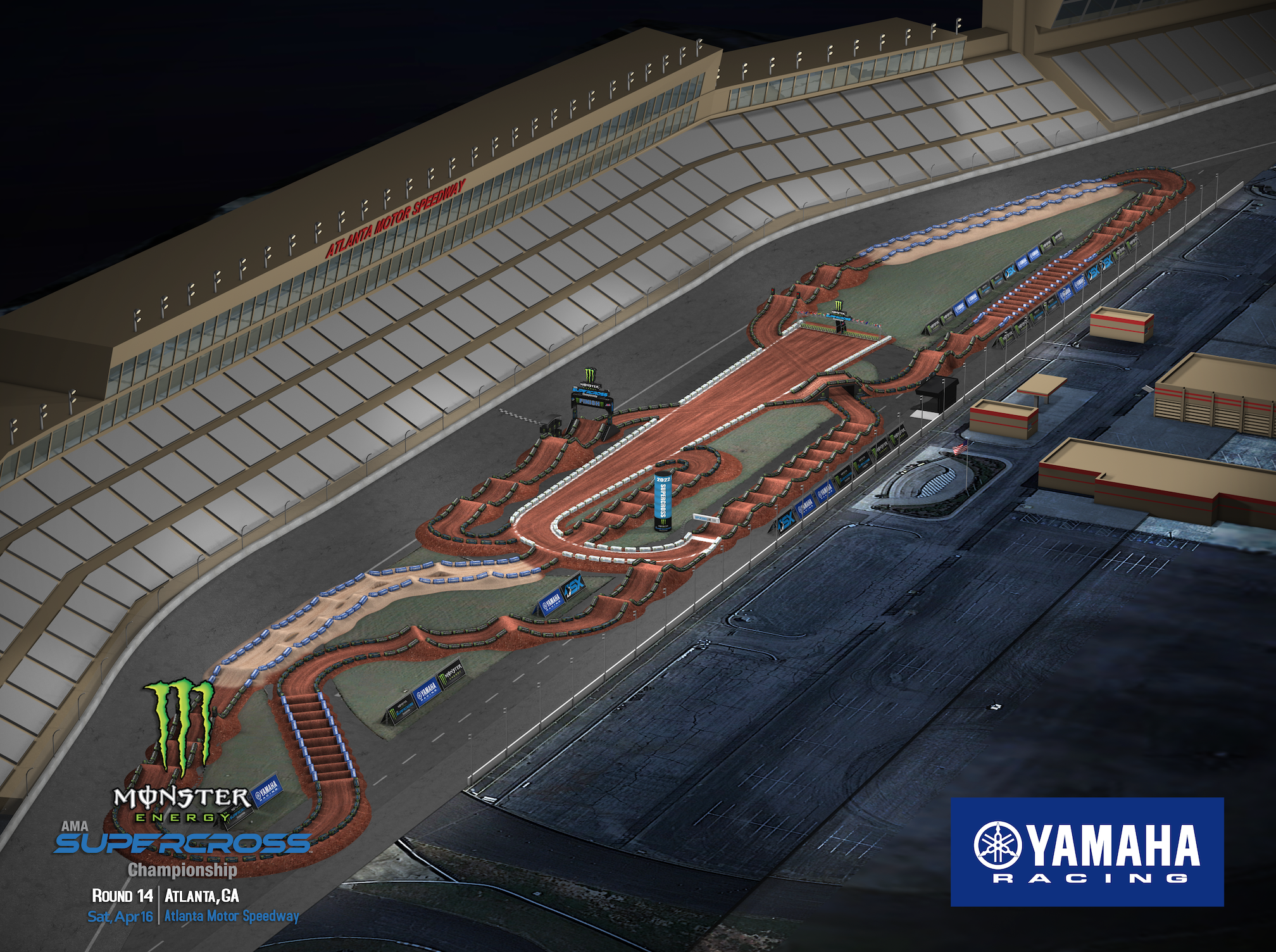 The 2022 Atlanta Supercross layout.