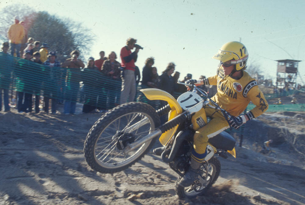 Broc Glover, the 1977 125 Class champion.