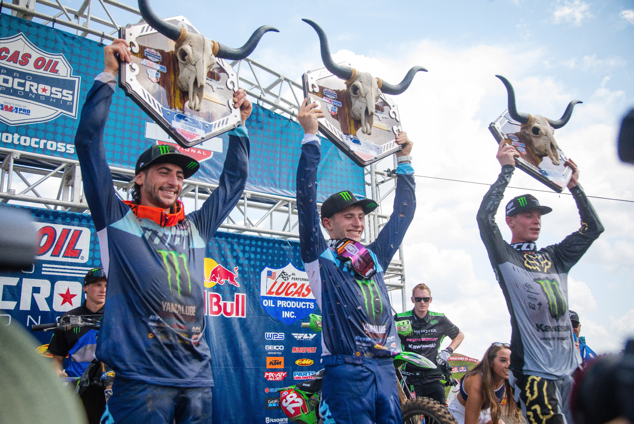 The overall podium at the 2019 Florida National.