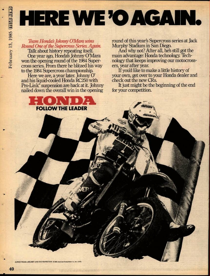 Johnny O'Mara in Cycle News.