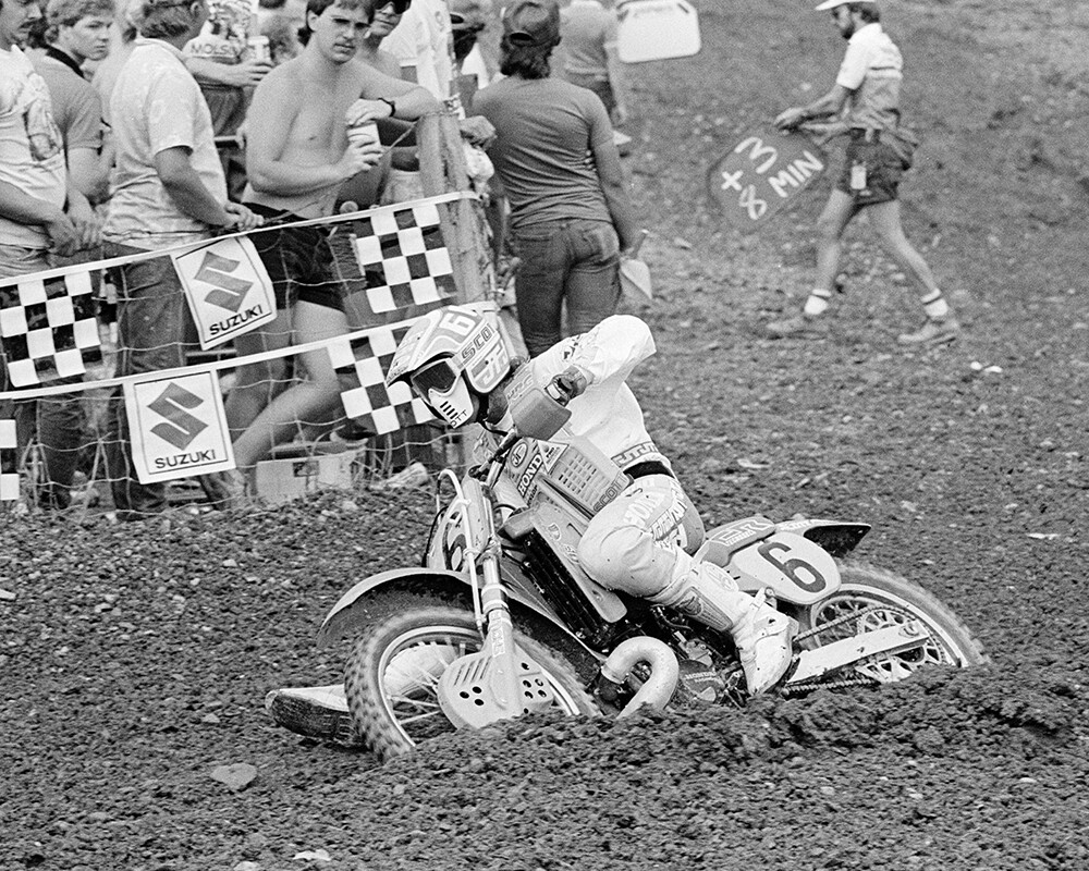 David Bailey, the 1986 500cc Class AMA Motocross champion.