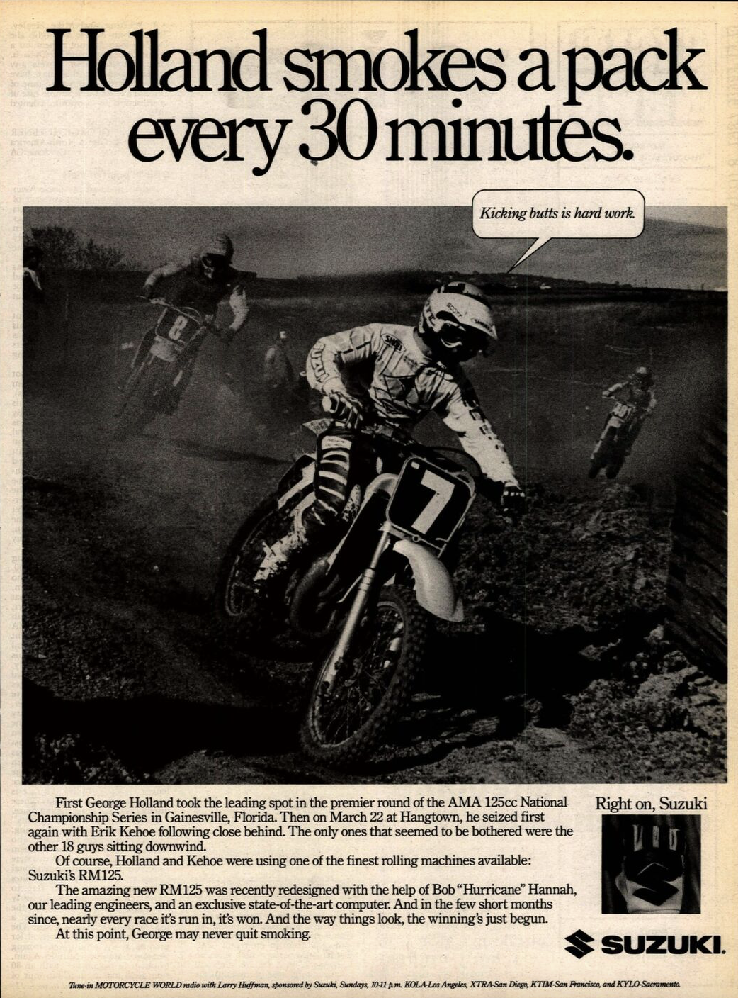 George Holland in Cycle News.