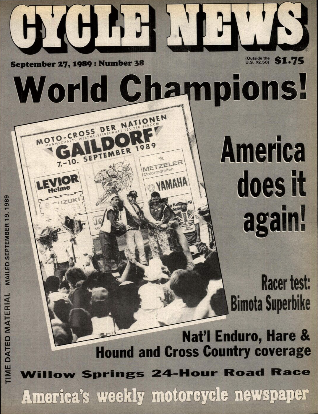 Team USA wins the 1989 Motocross of Nations