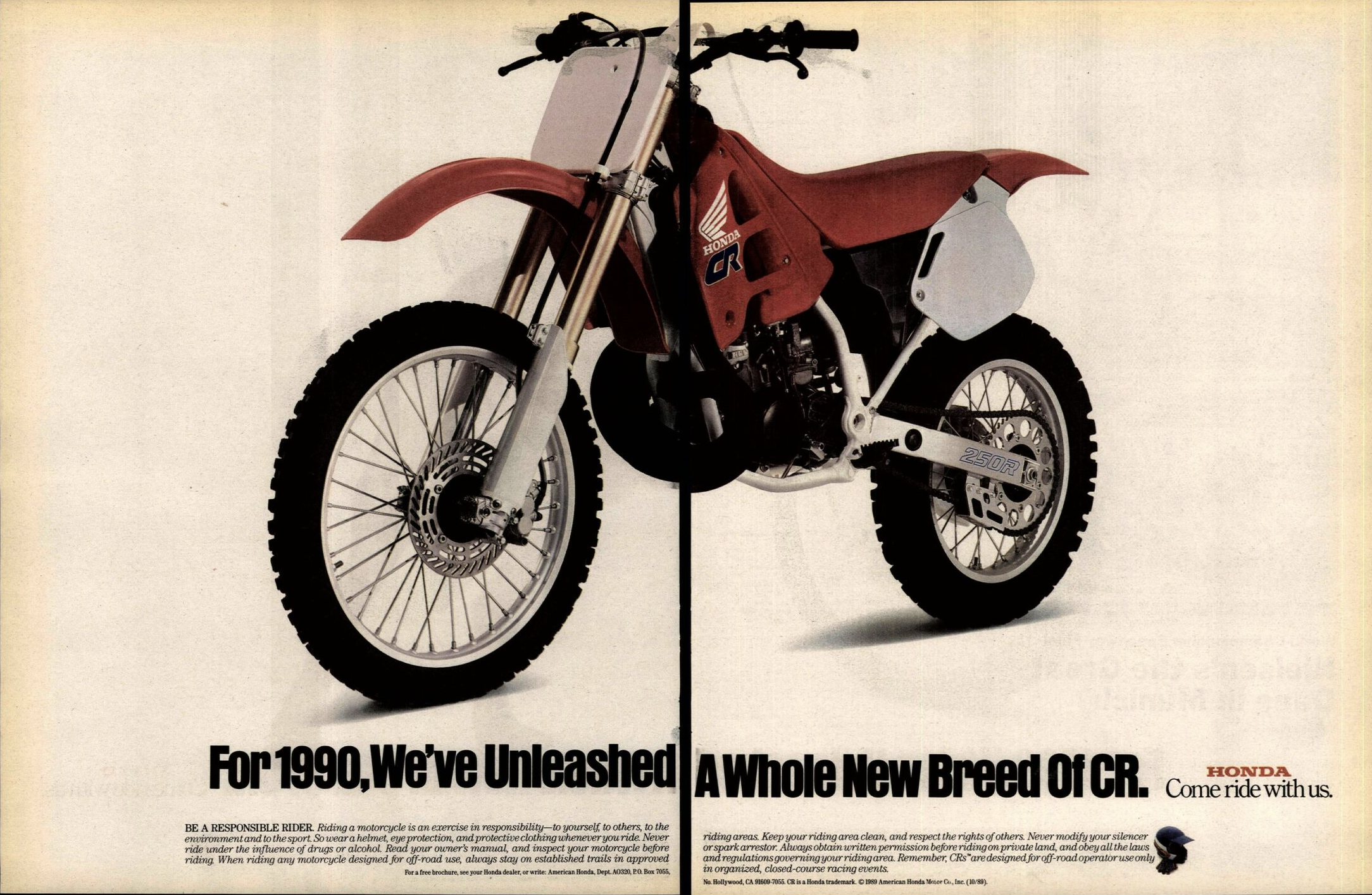 A Honda ad in Cycle News.