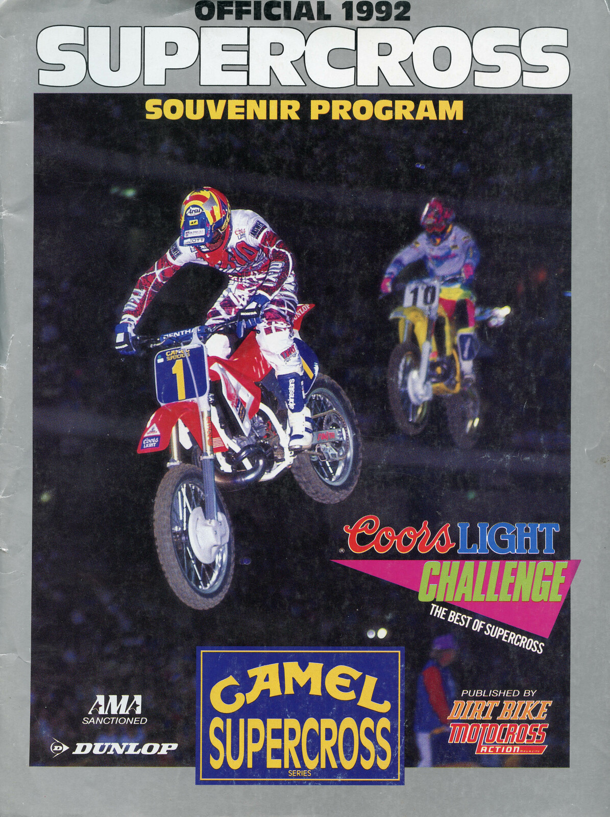 The 1992 AMA Supercross program.