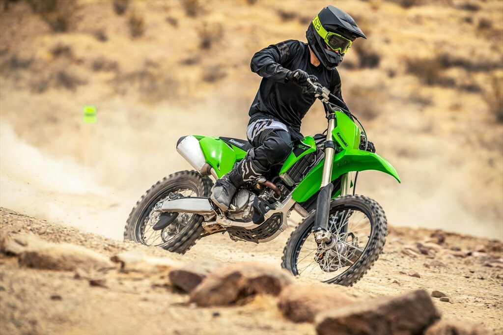 The off-road tuned KX250X.
