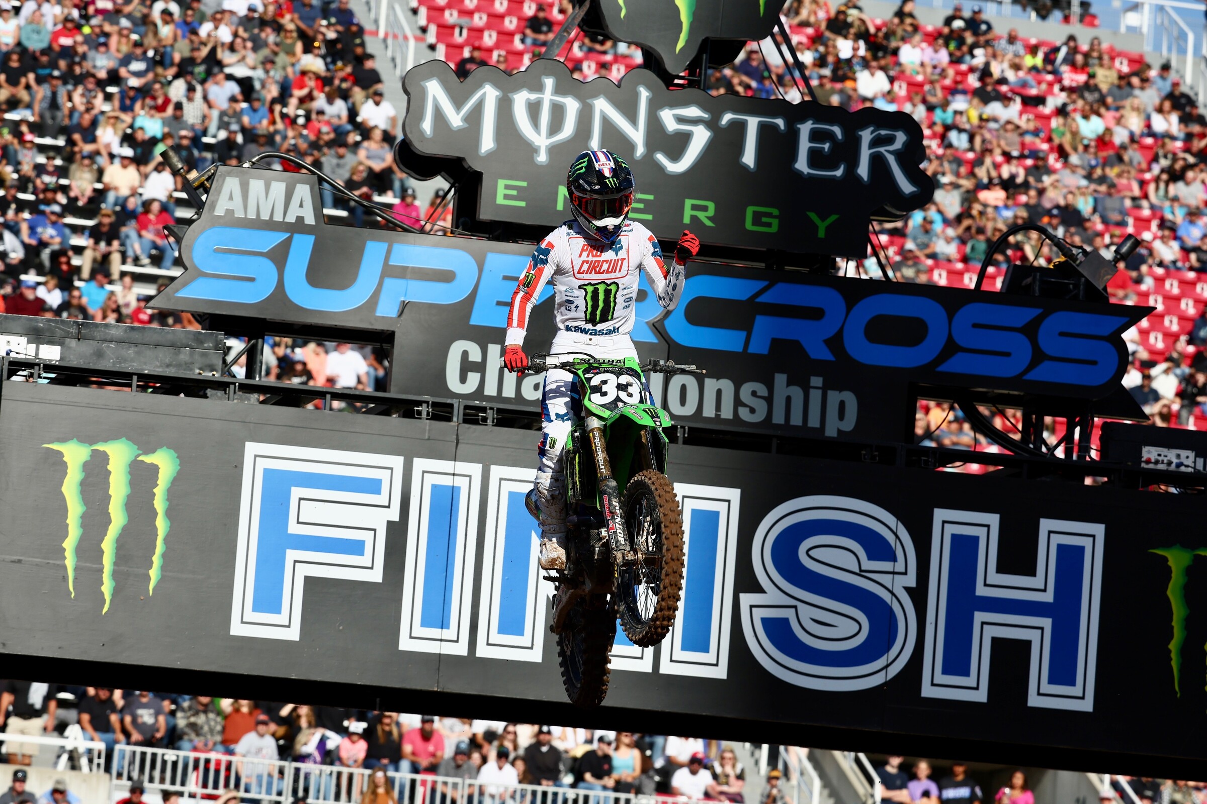 Austin Forkner won the 250SX East Region heat race.