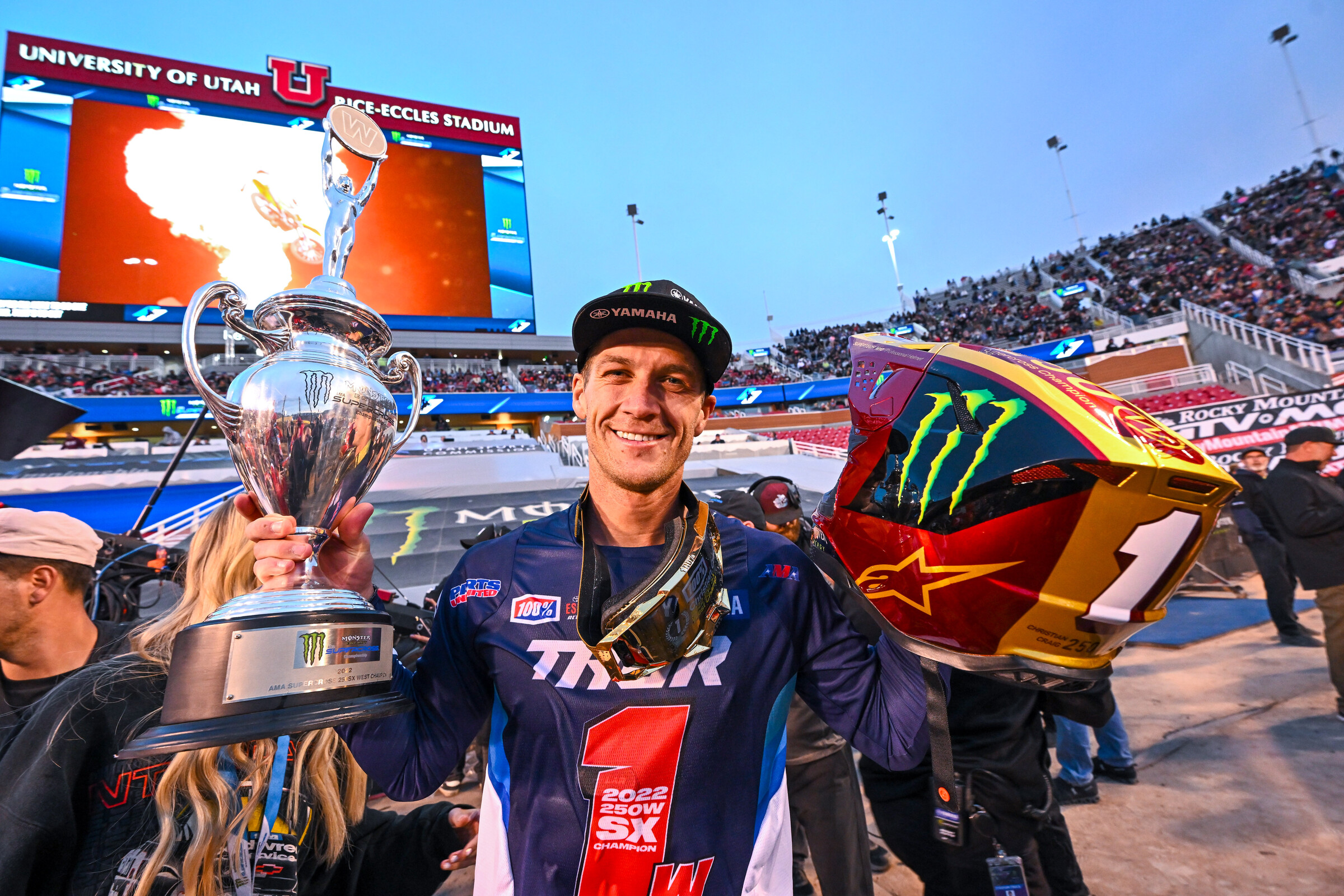 Championship hardware for Christian Craig.