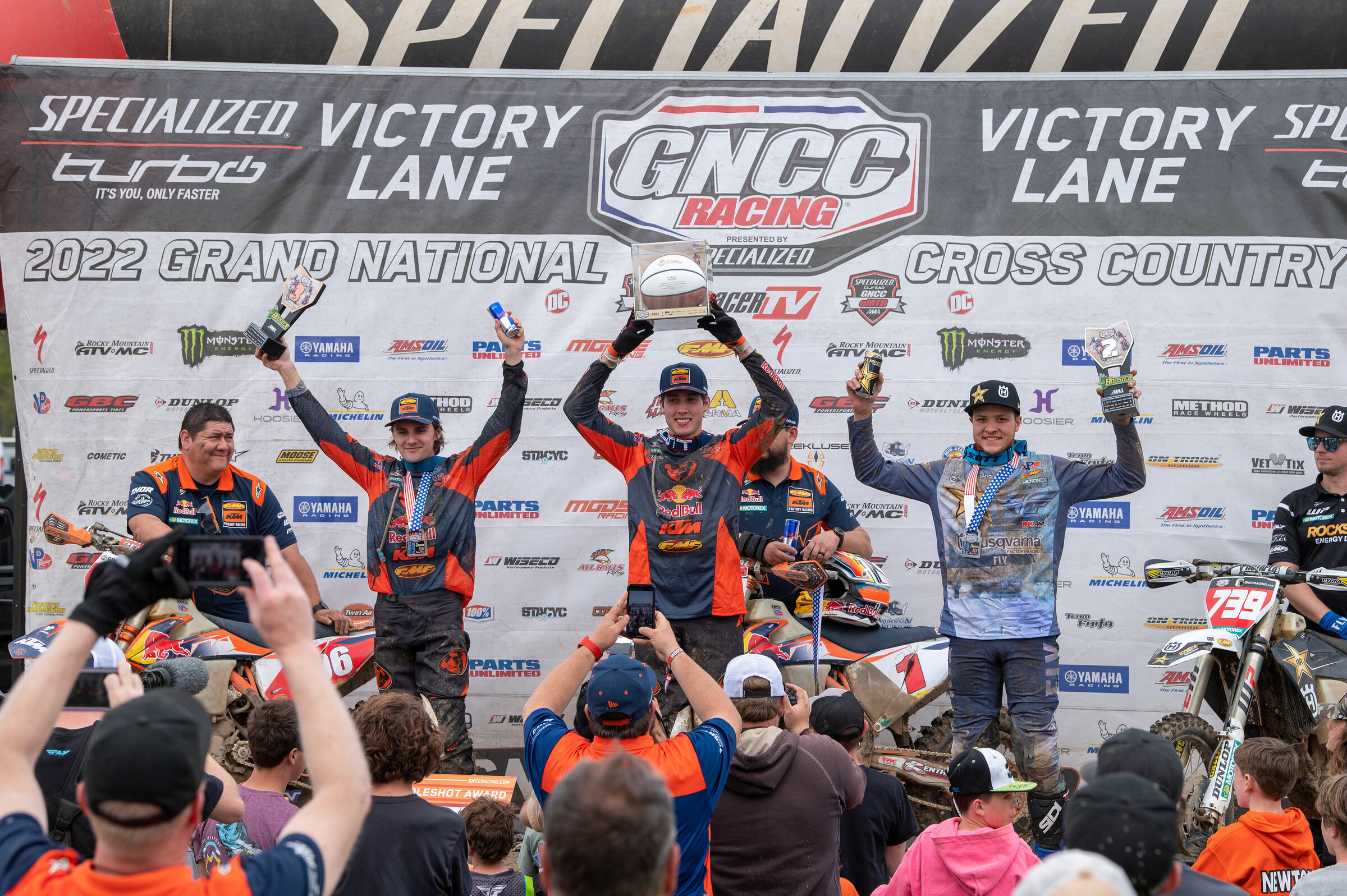 Ben Kelley (center), Trevor Bollinger (right) and Josh Toth (left) rounded out the Hoosier top three overall.