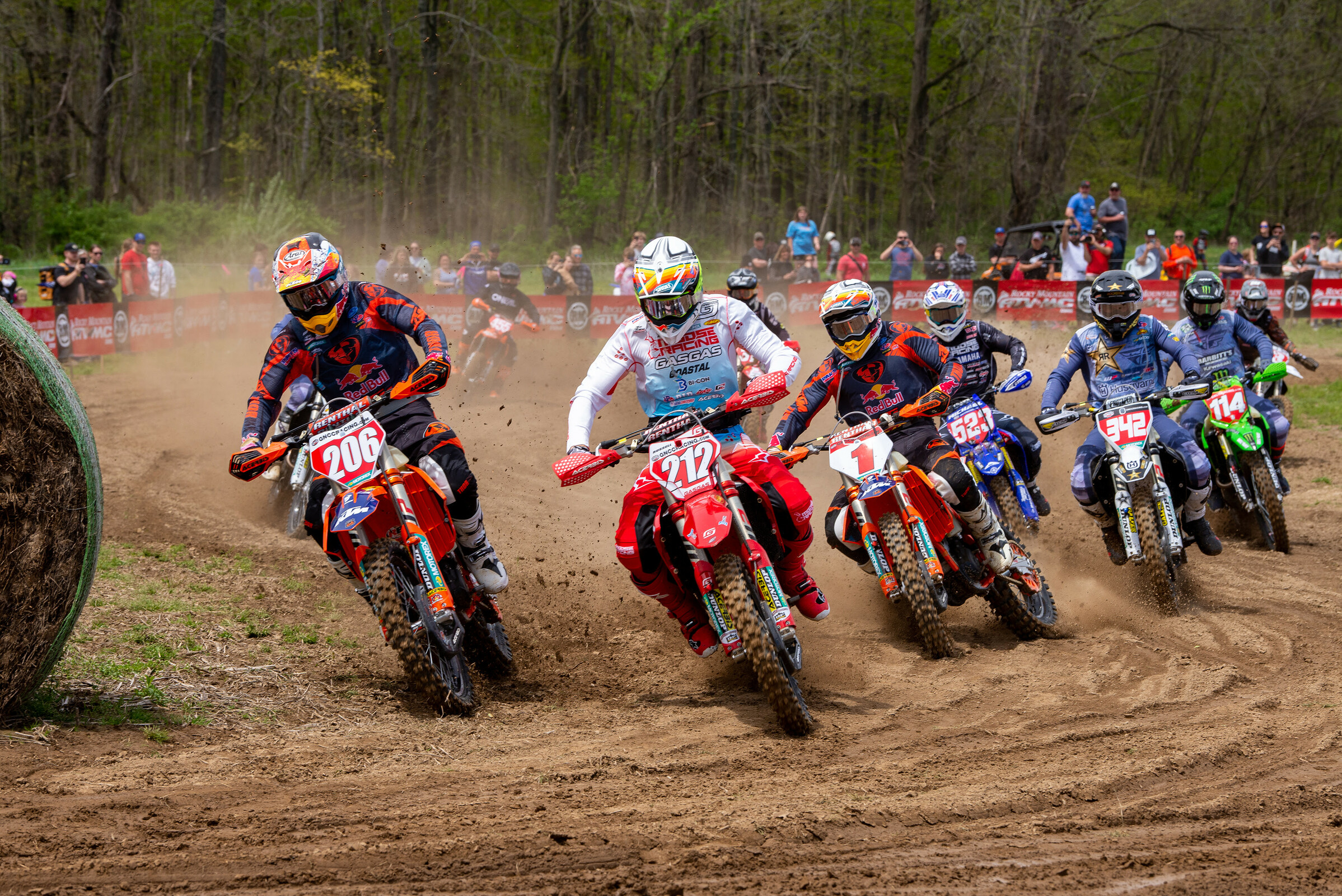 Josh Toth (#206) earned the All Balls Racing Holeshot Award.
