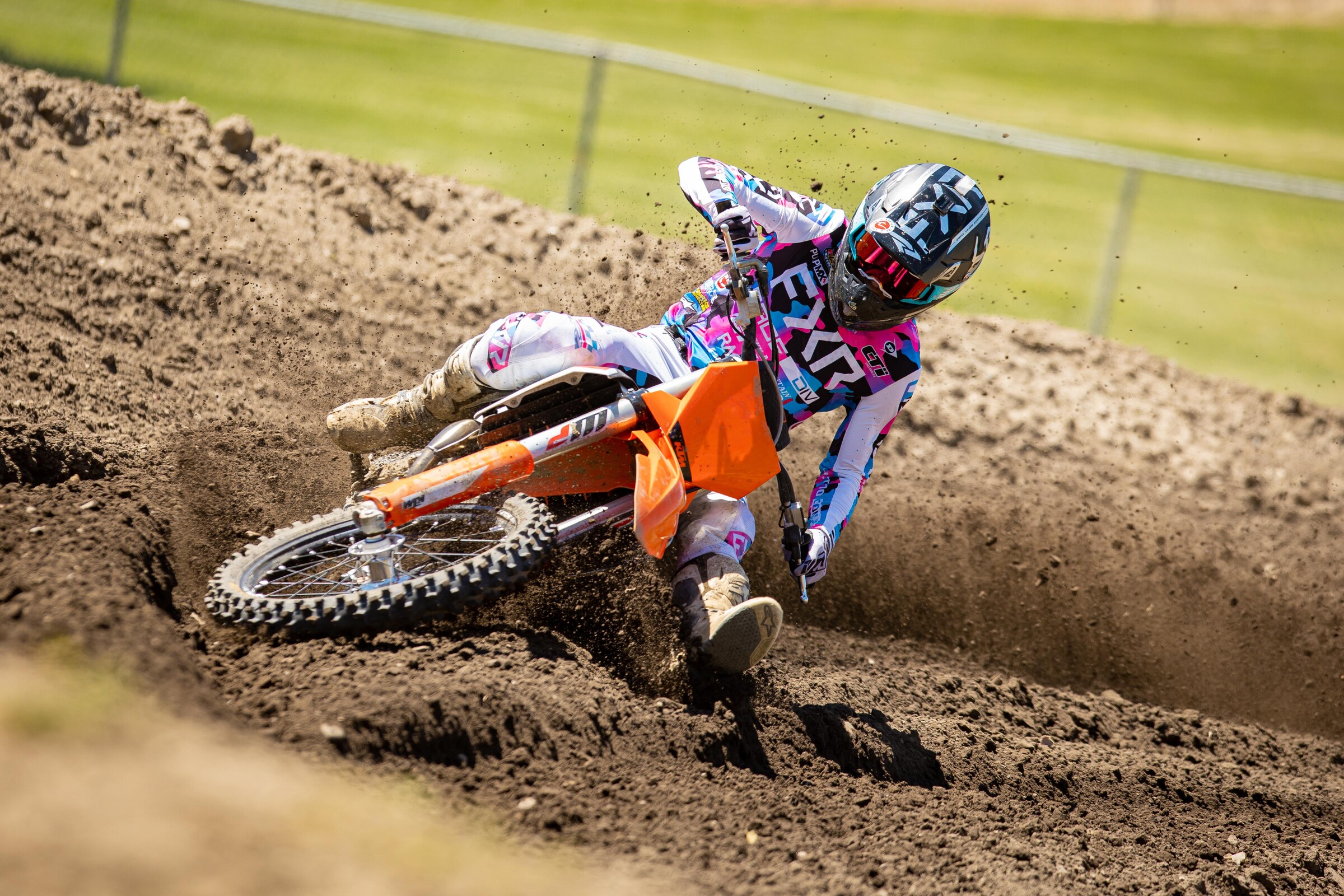 Aden Keefer in action on the 2023 KTM 350 SX-F.