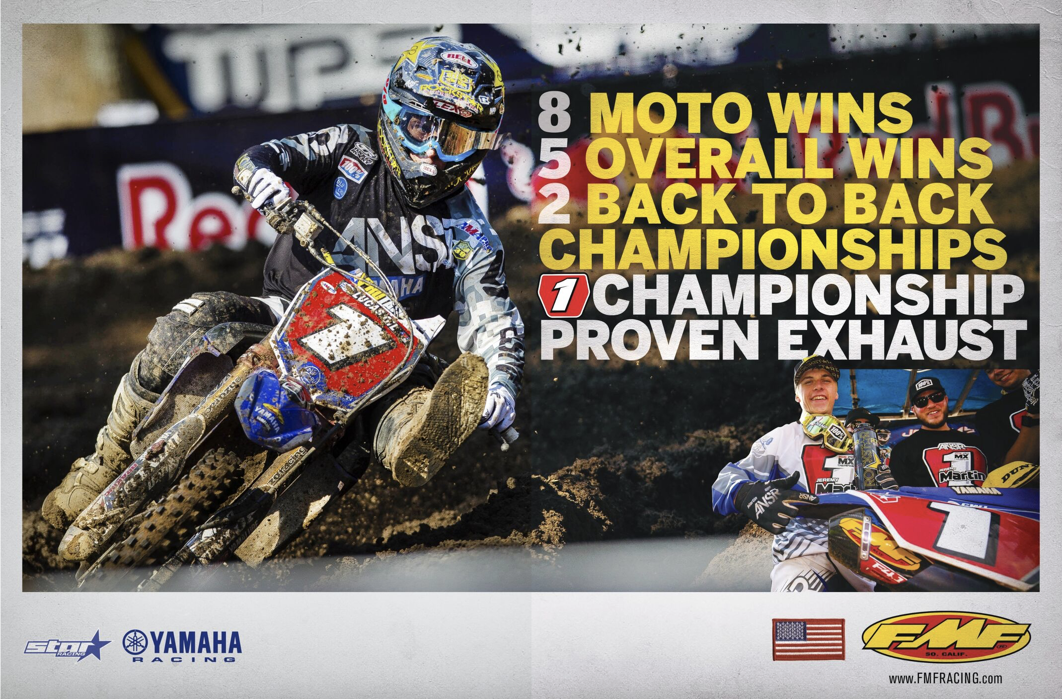 2015 Cycle News FMF ad of Jeremy Martin.