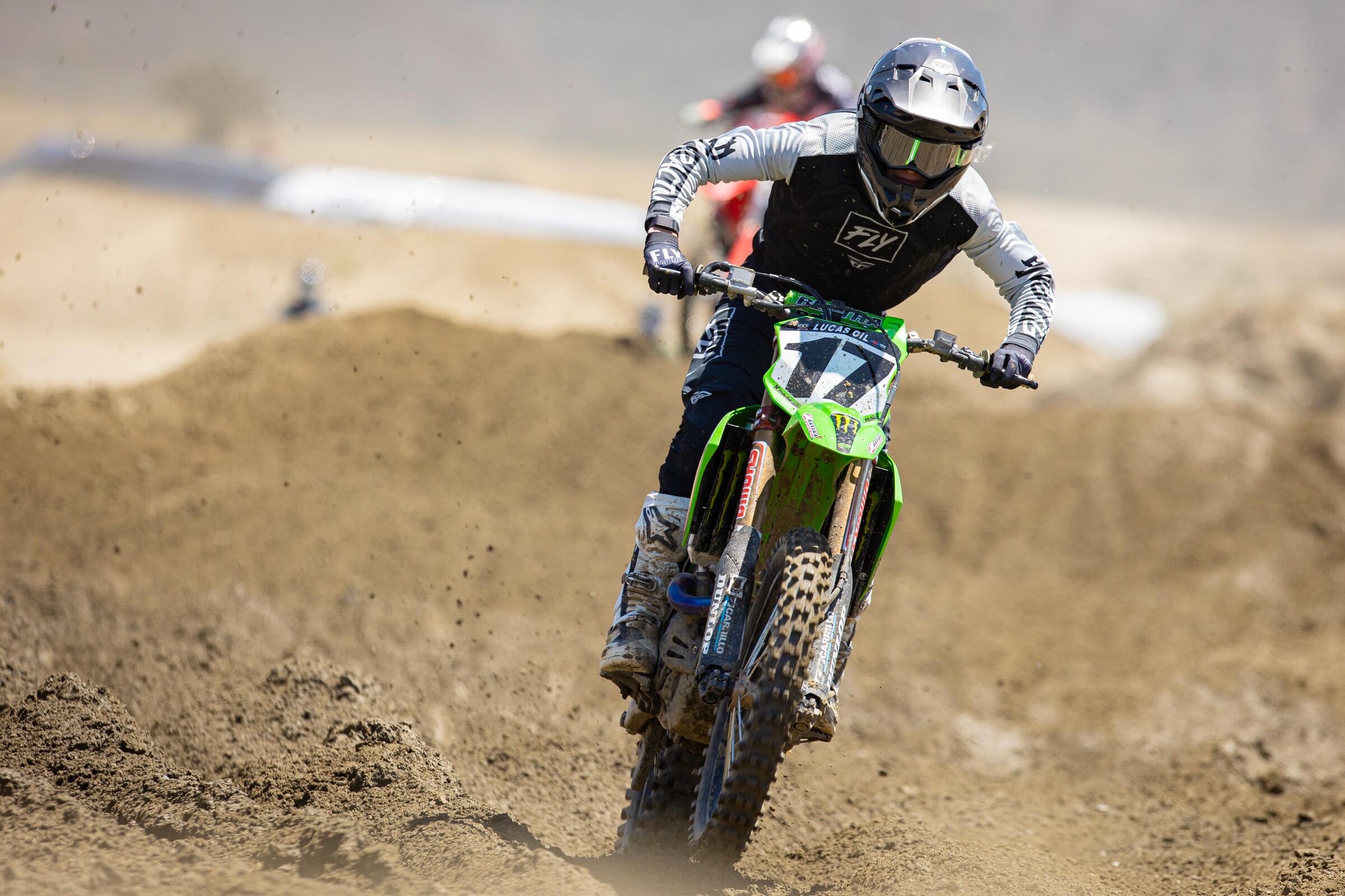 Savatgy testing with the Monster Energy Kawasaki team last week.