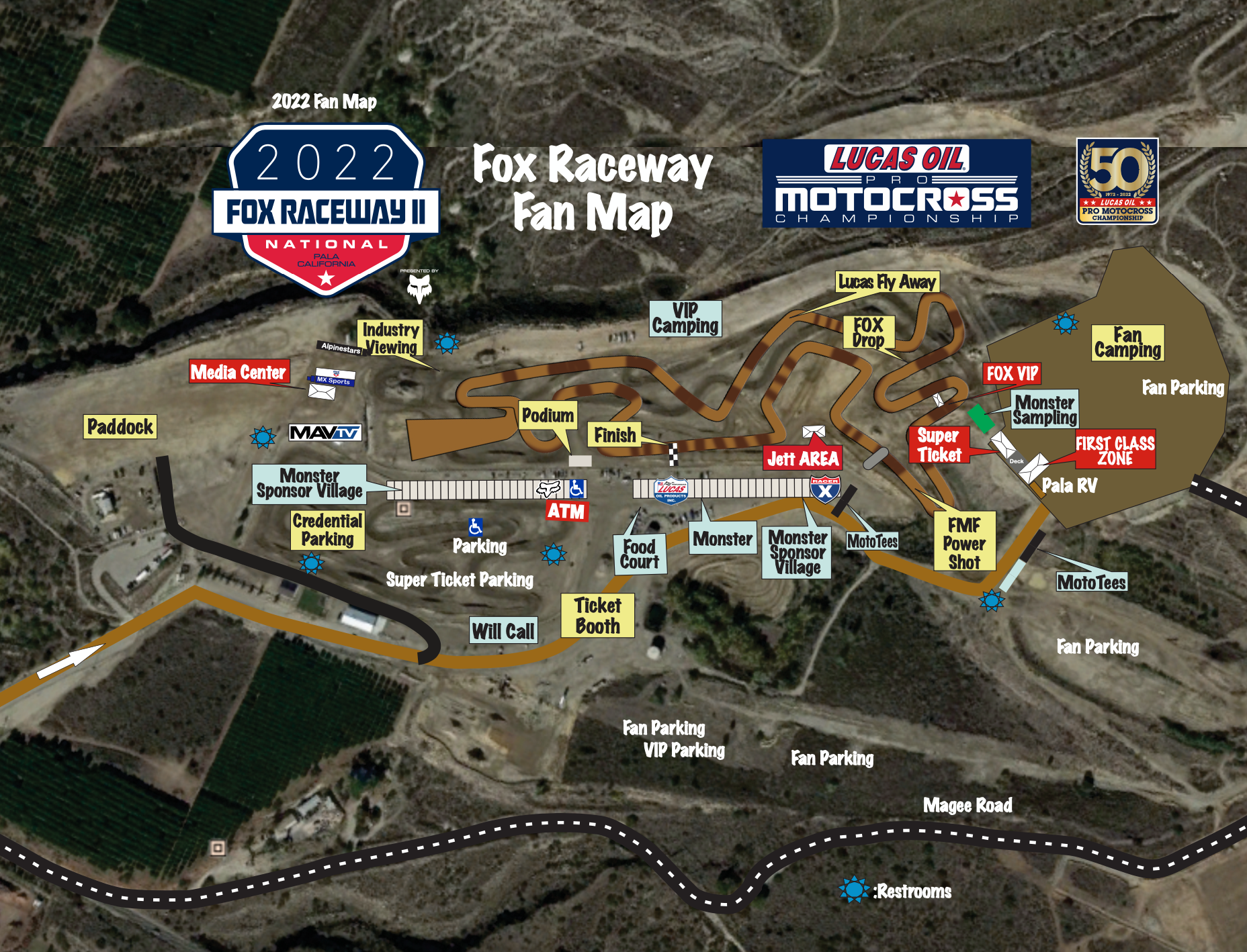 2022 Fox Raceway 1 National fan map