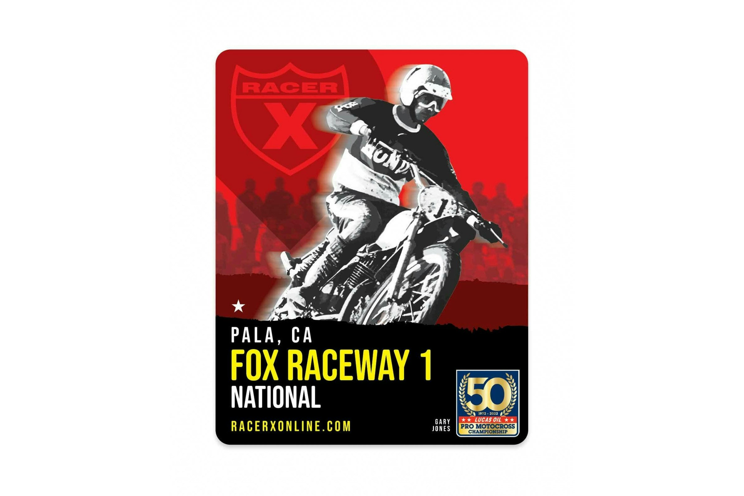 Get Your Fox Raceway 1 National Sticker at the Racer X Booth Saturday