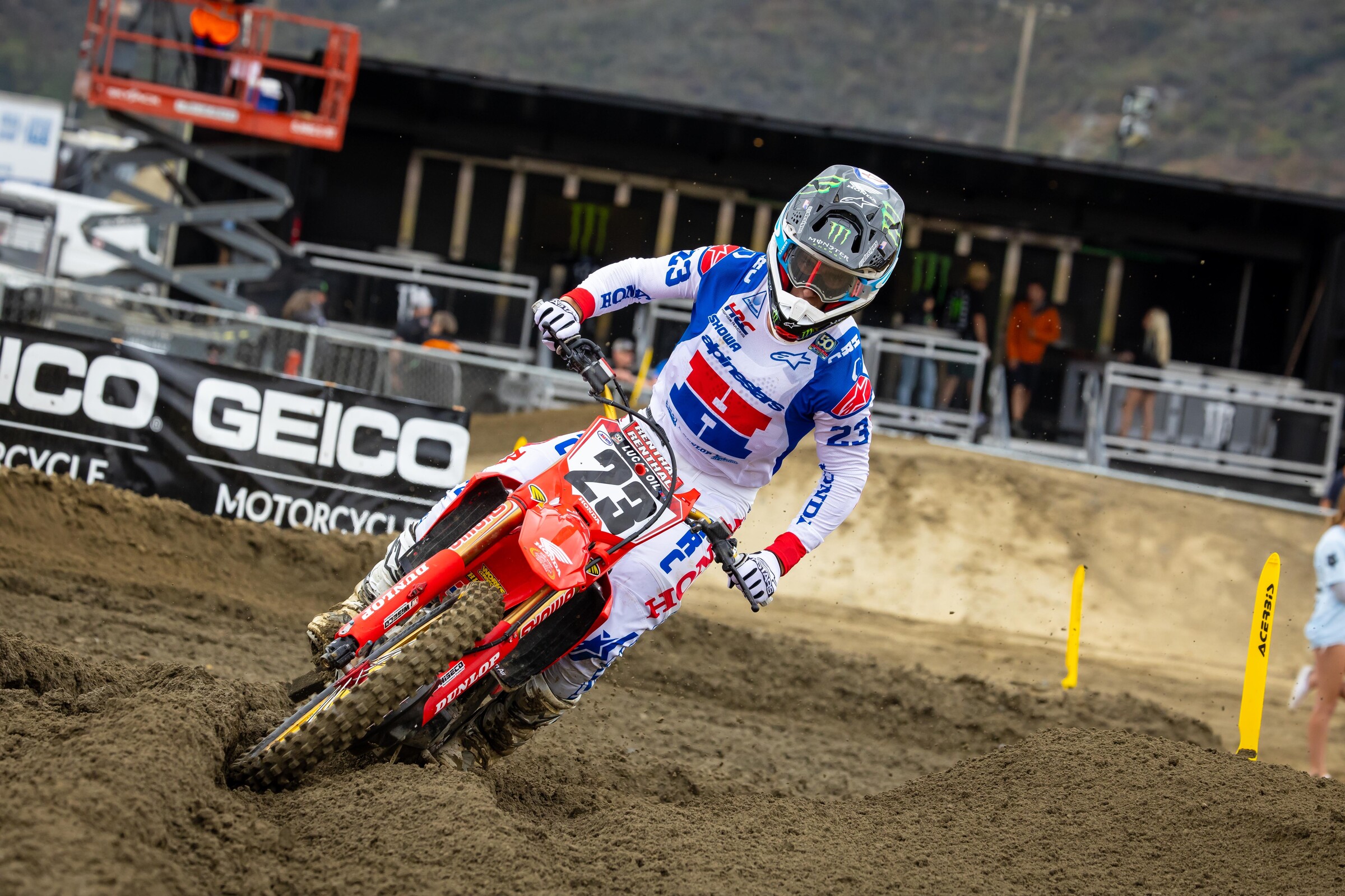 Chase Sexton qualified P1 in the 450 Class for the Fox Raceway 1 National.