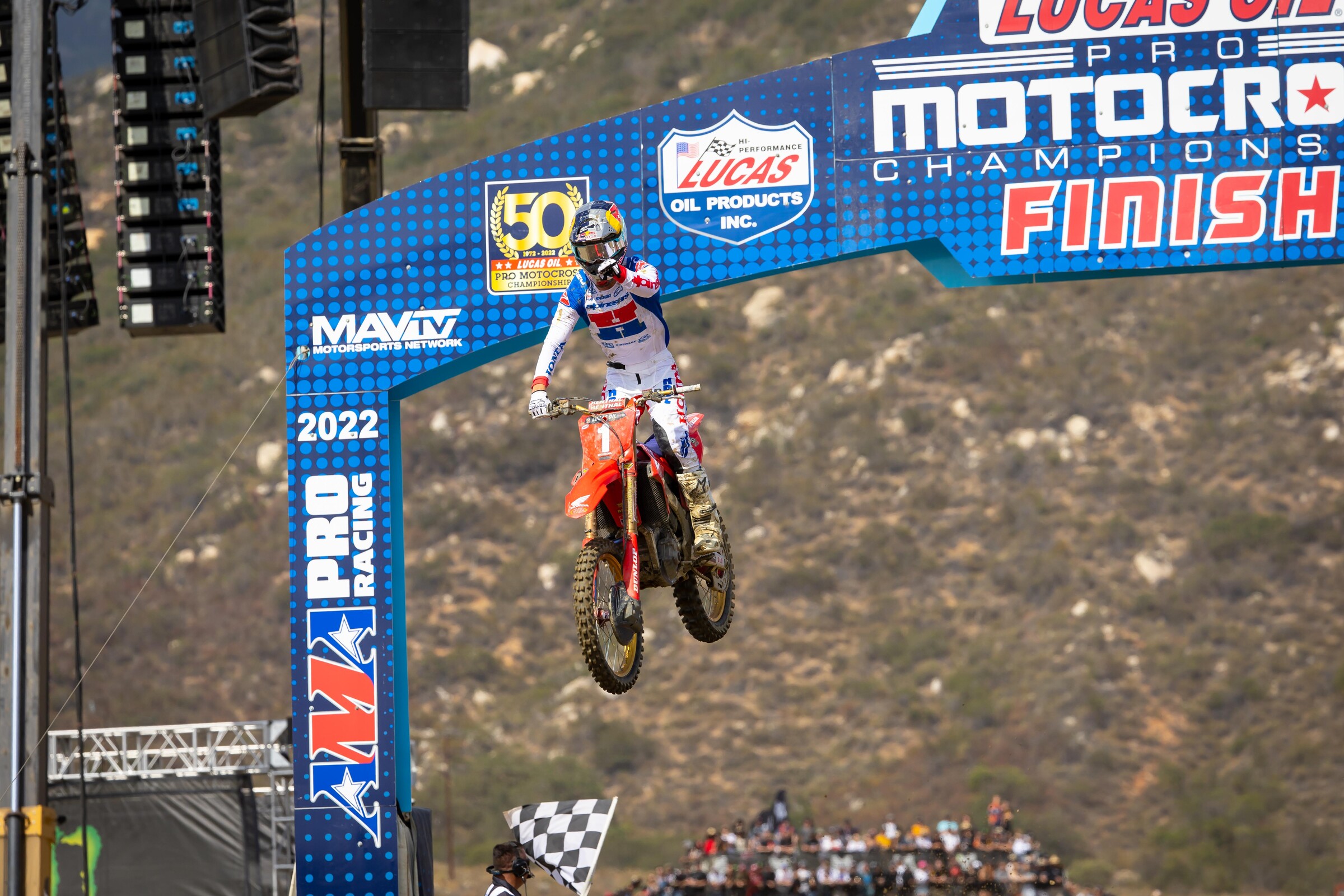 Jett Lawrence was nearly flawless in the first two motos of his title defense.