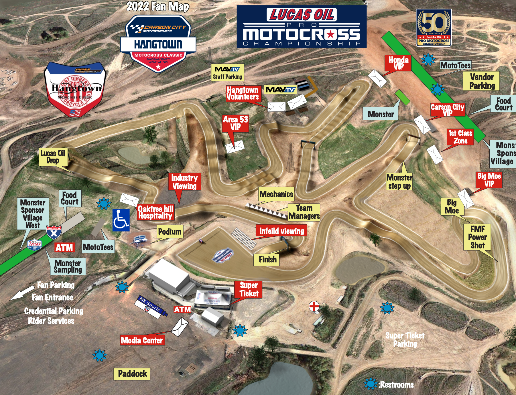 2022 Hangtown Motocross Classic fan map