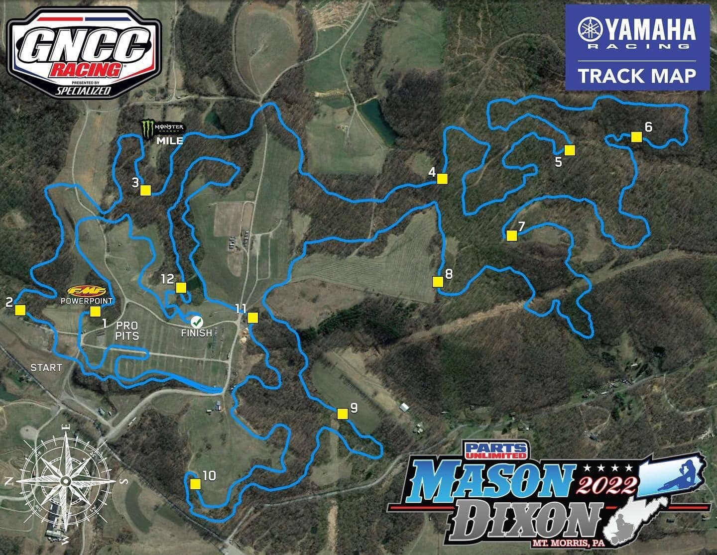 The 2022 Mason-Dixon GNCC layout.