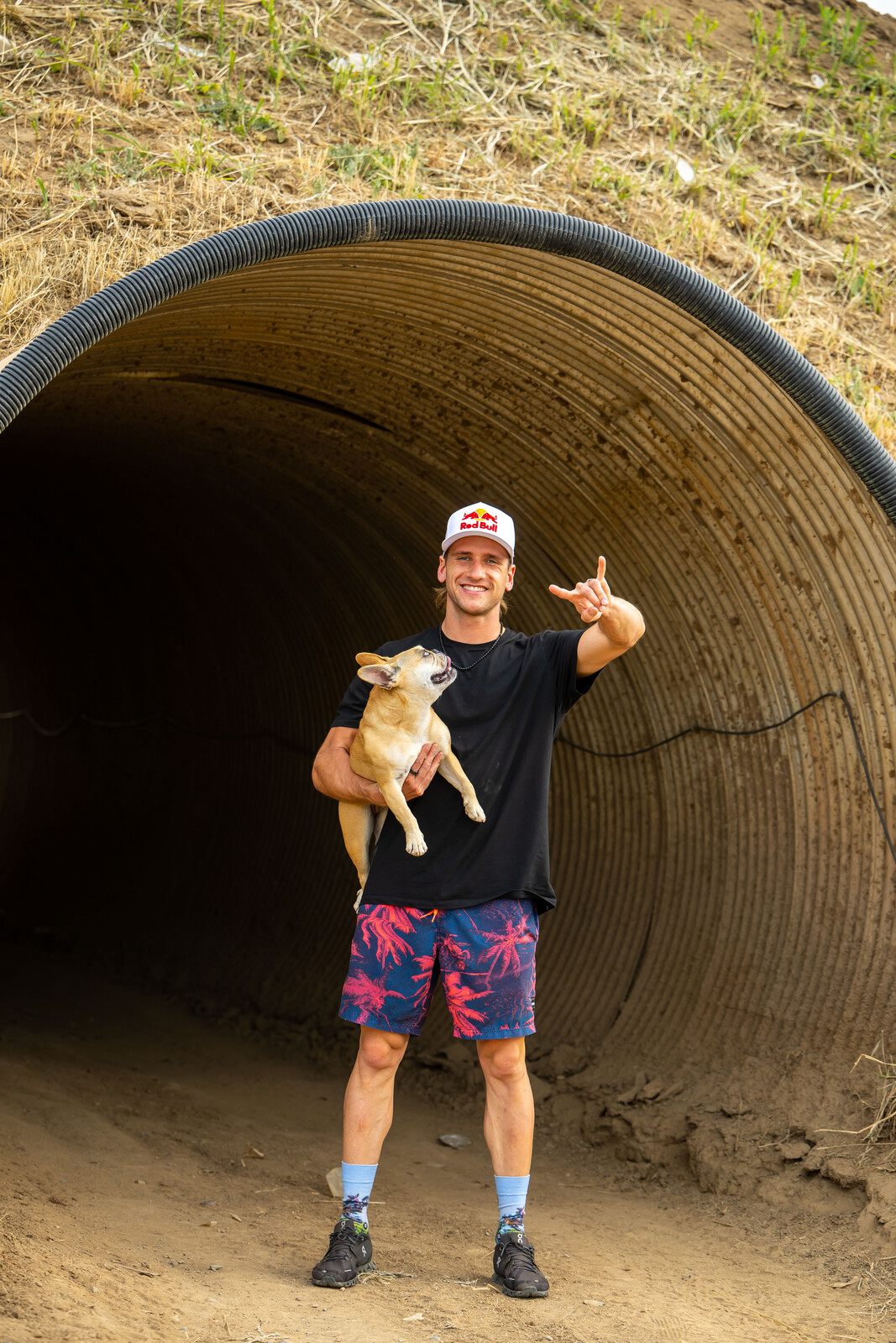 Ken Roczen with his dog.