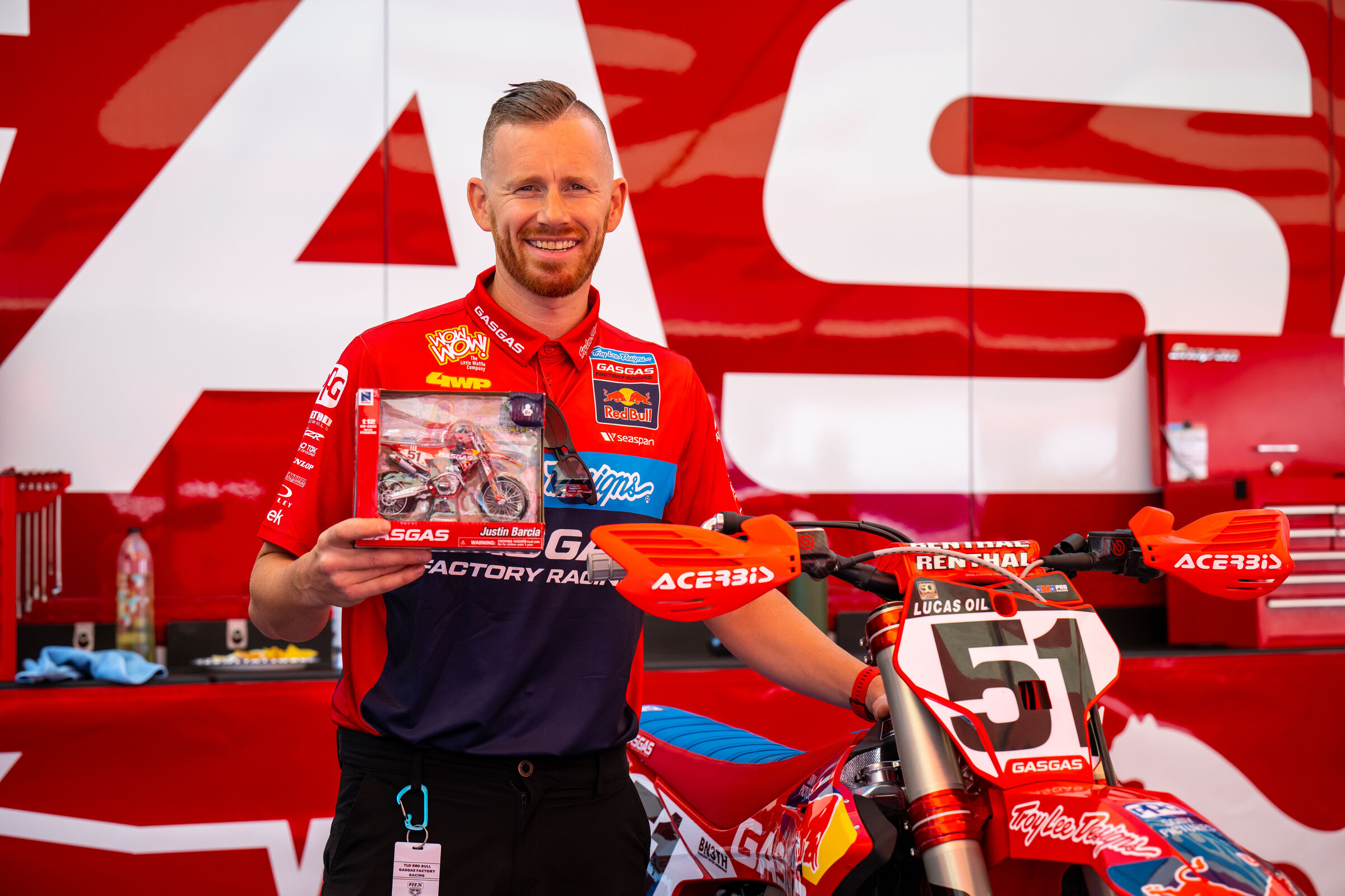 Olly Stone with his JB51  New Ray Toys replica.