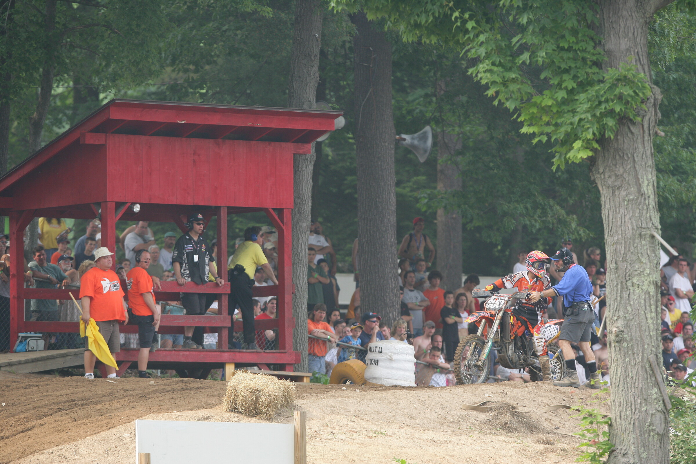 Mike Alessi pulled off at Southwick after winning the first moto.