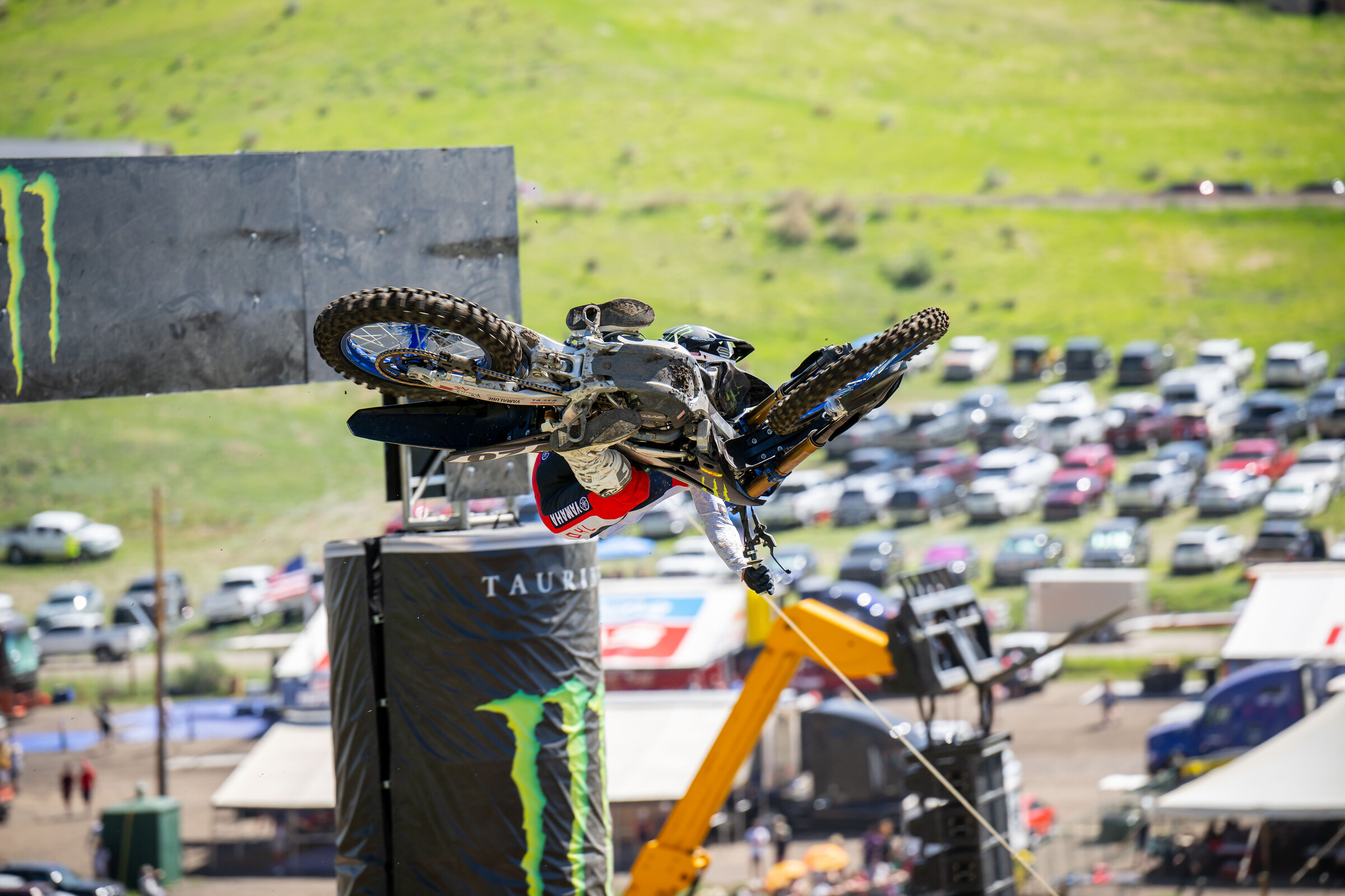 Even though you can only see the bottom of his bike, we promise this is Christian Craig.