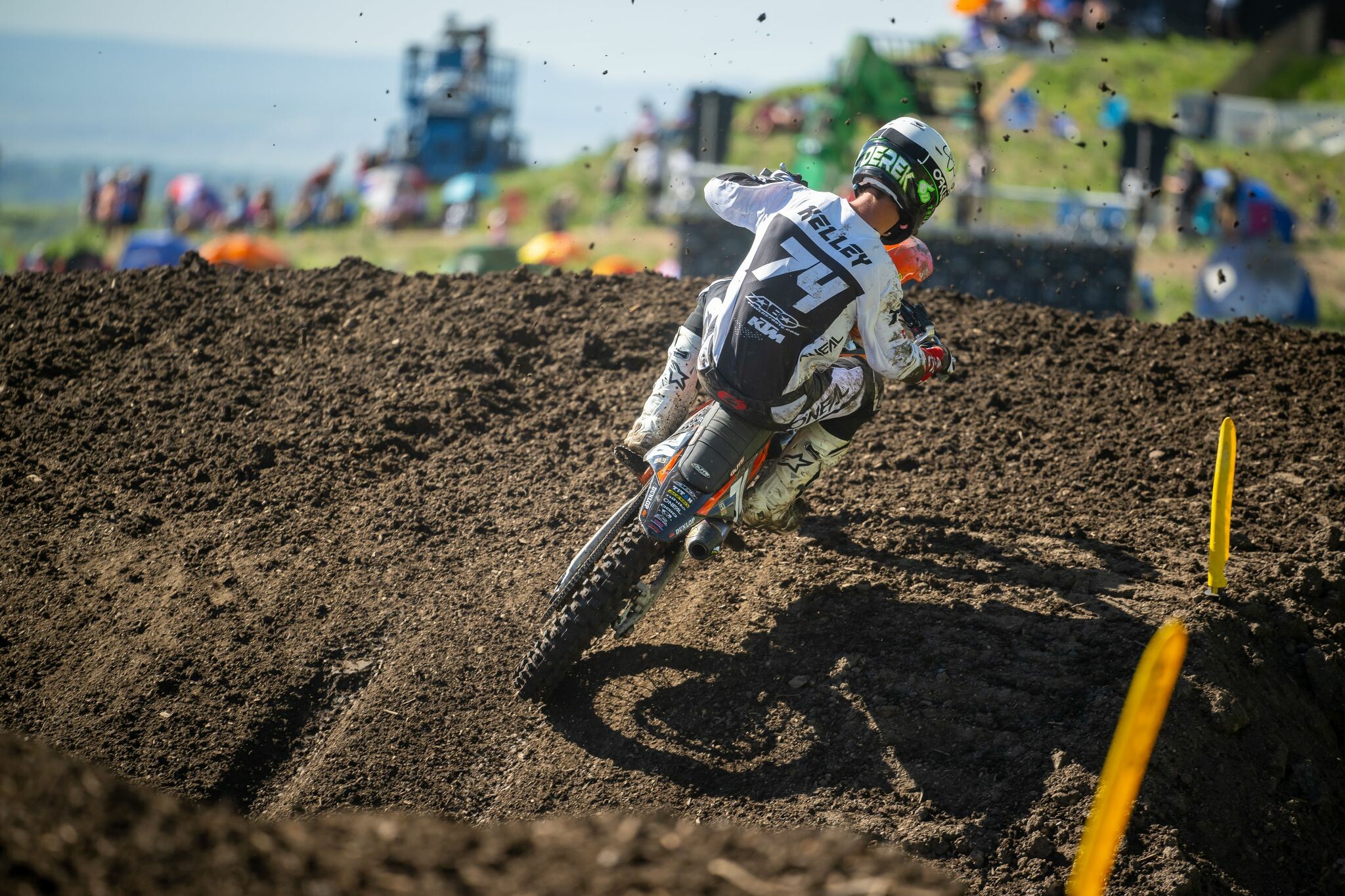 Kelly scored his career best moto finish, 10th, the second moto at Thunder Valley.