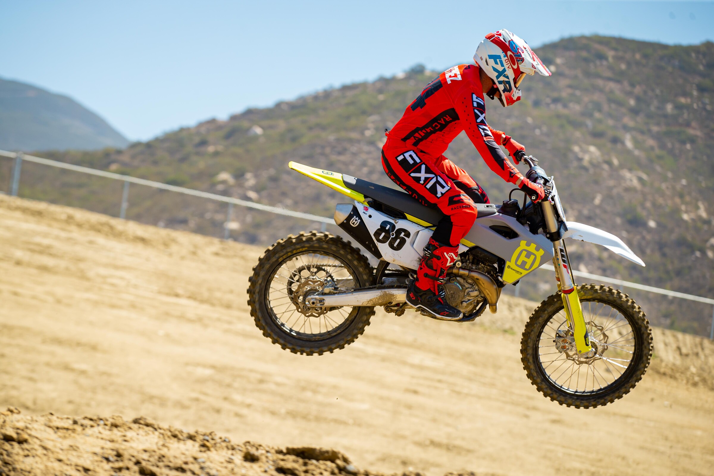 David Martinez on the 2023 Husqvarna FC 250.