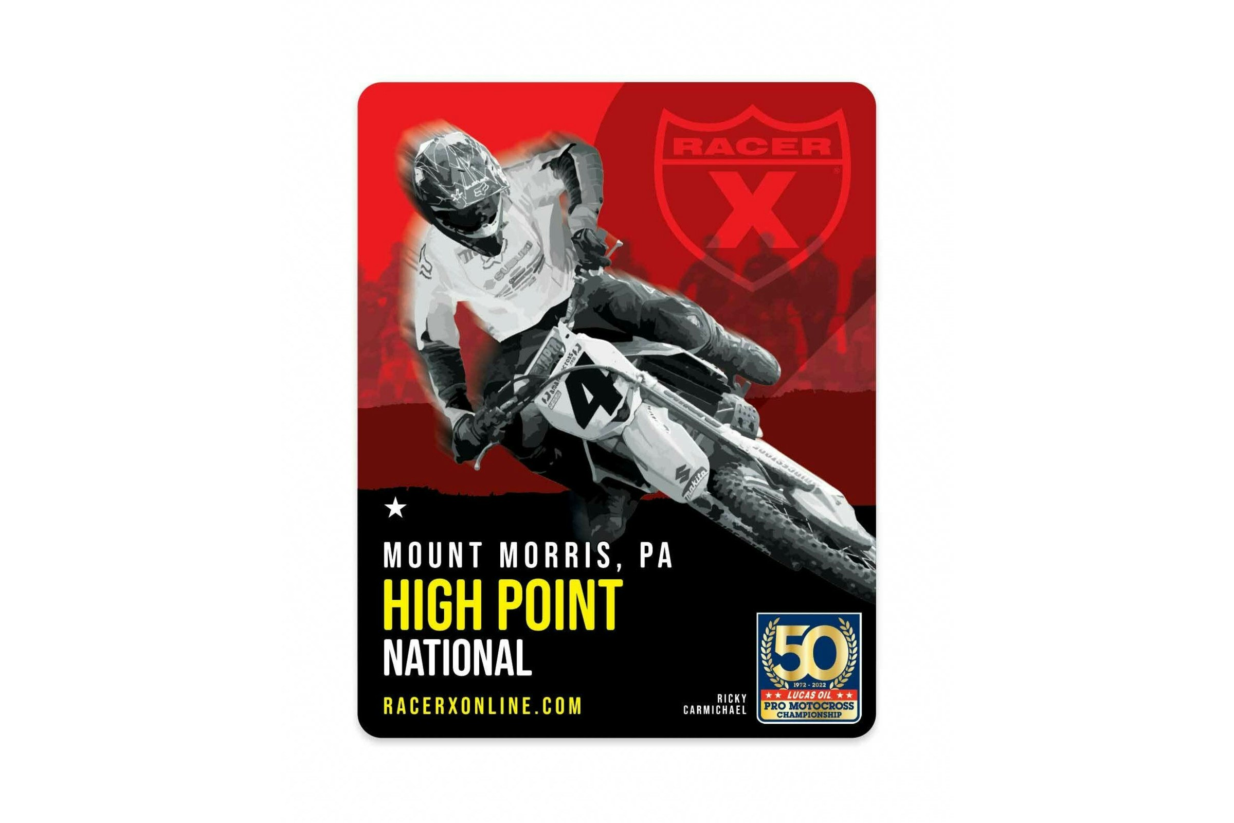 Get Your High Point National Sticker at the Racer X Booth Saturday