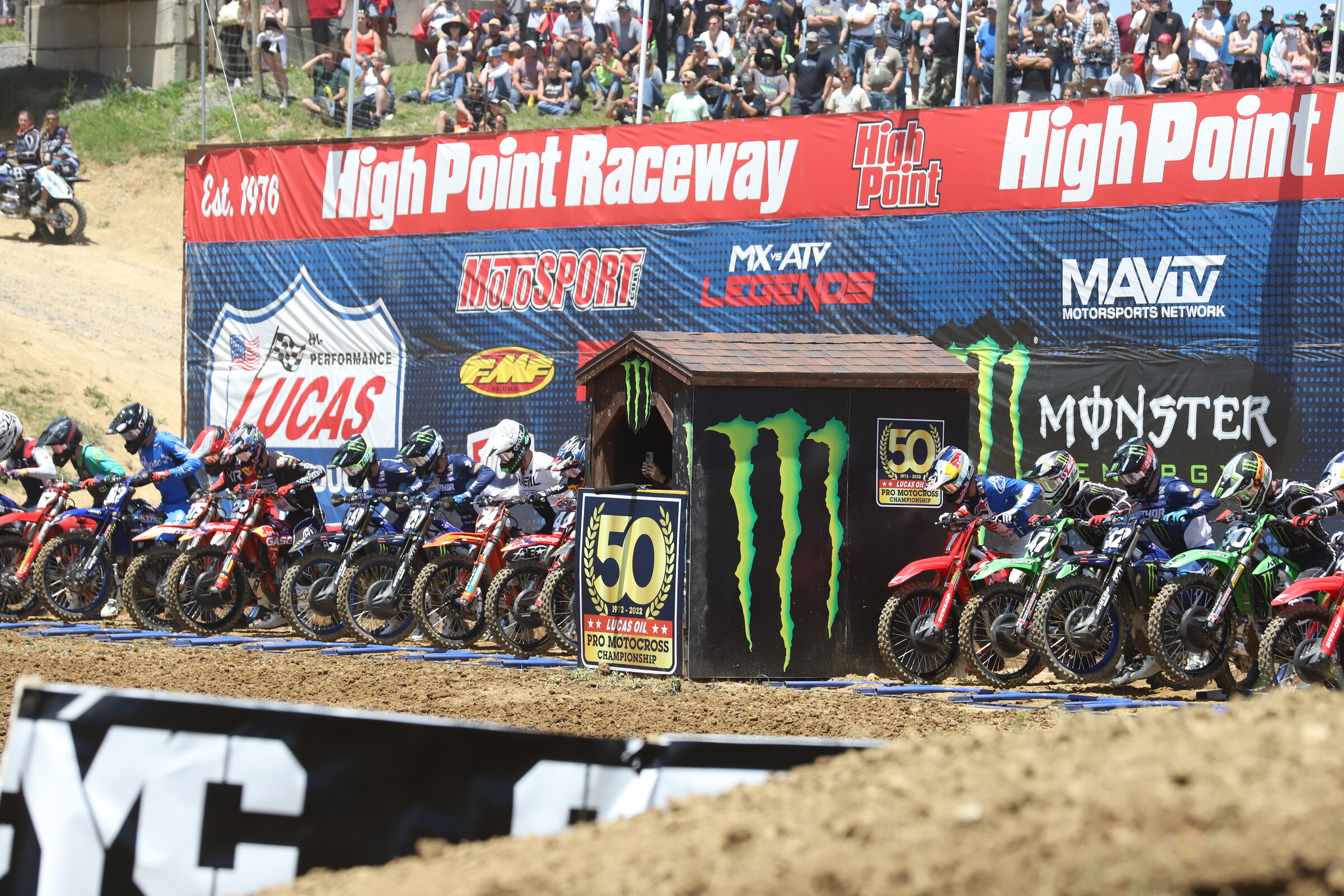 Gate drops on the first moto of the day!