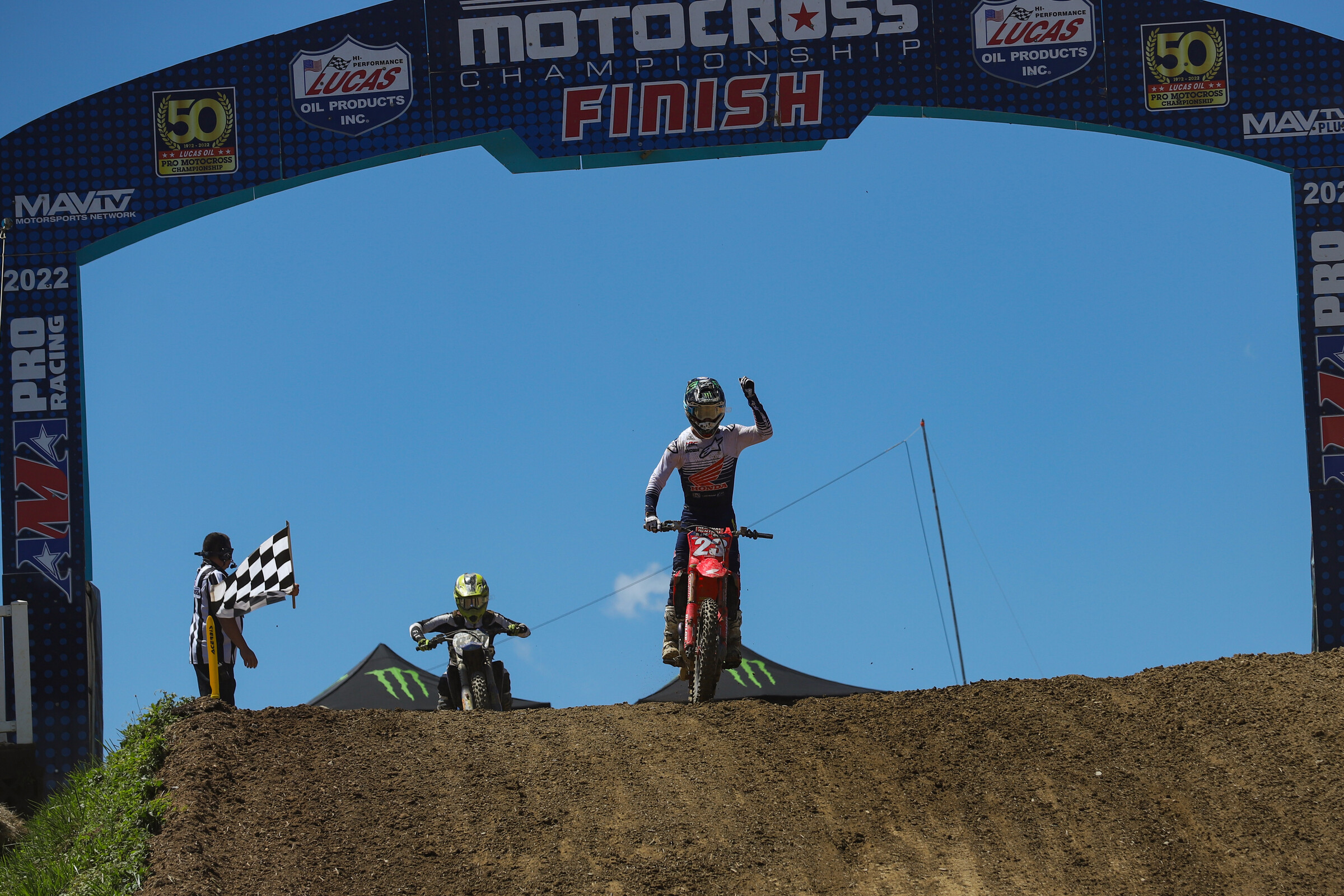 Chase Sexton wins moto one.