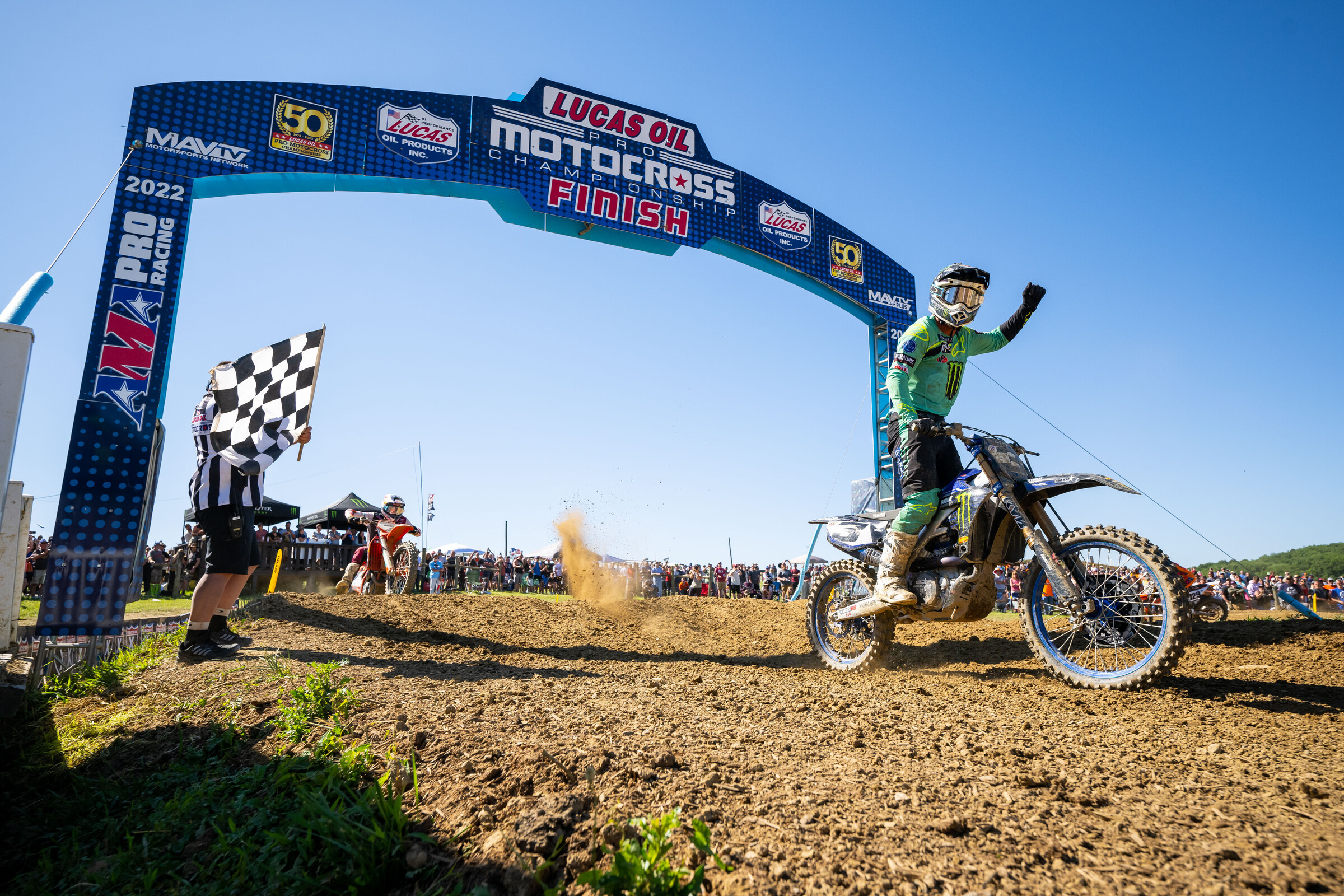 Tomac winning moto two.