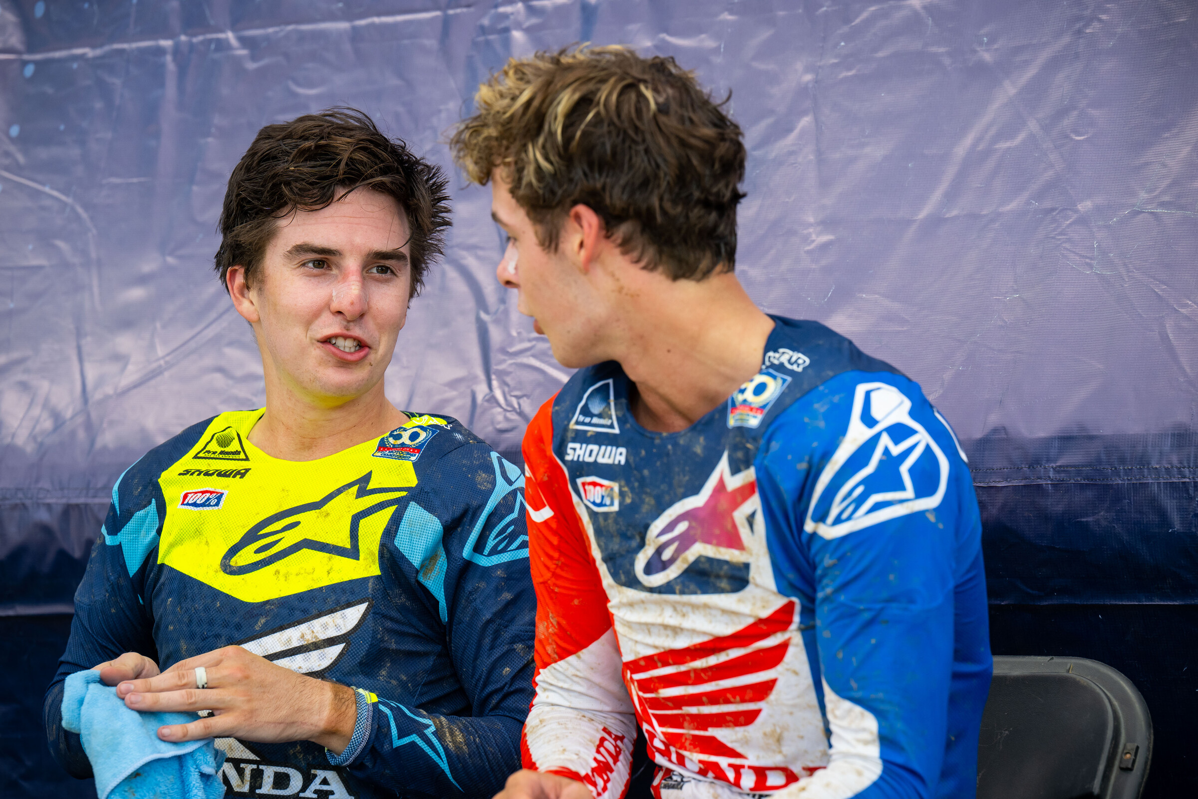 Hunter and Jett after the moto.