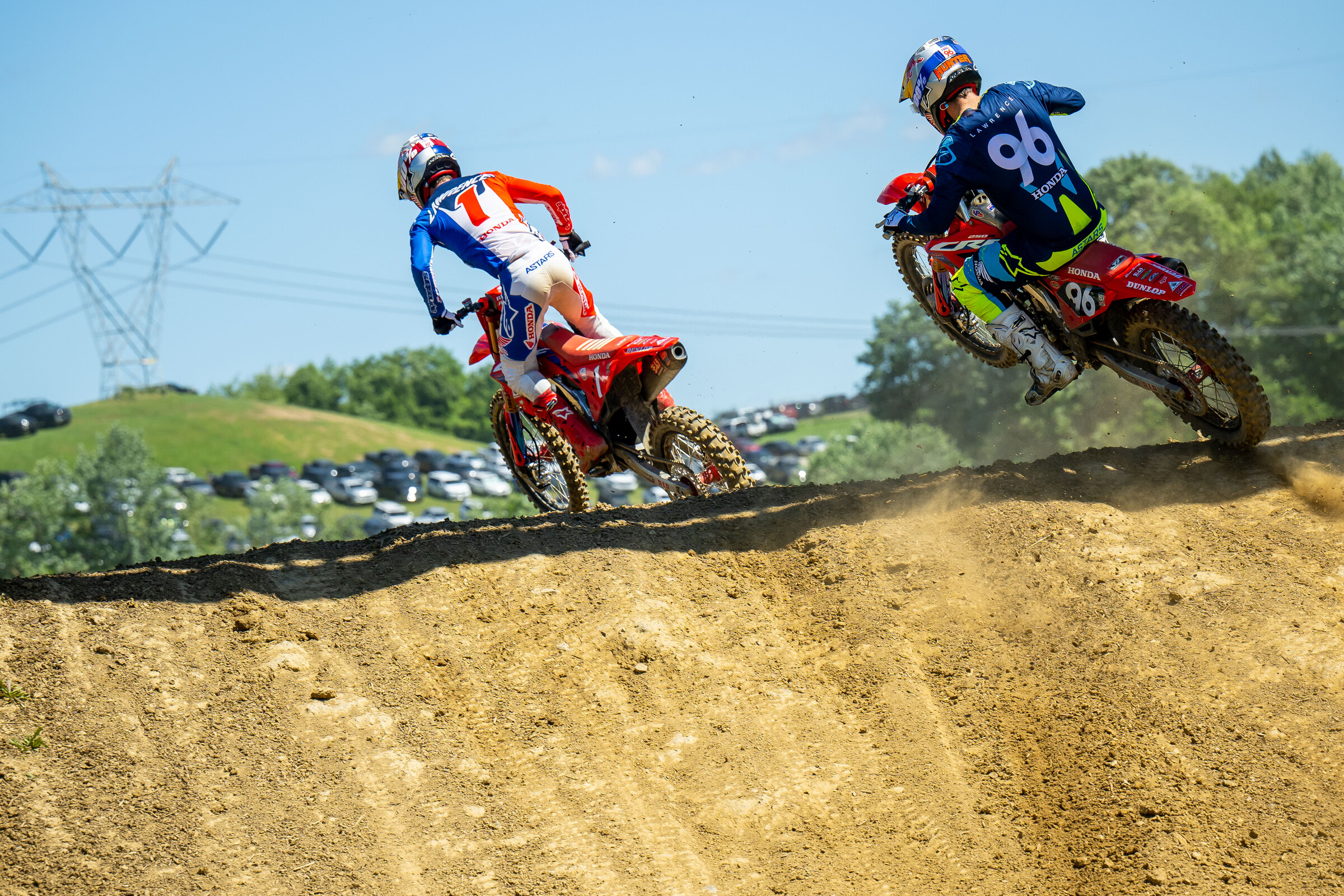 Hunter and Jett raced about this close to each other for the entire second moto at High Point.