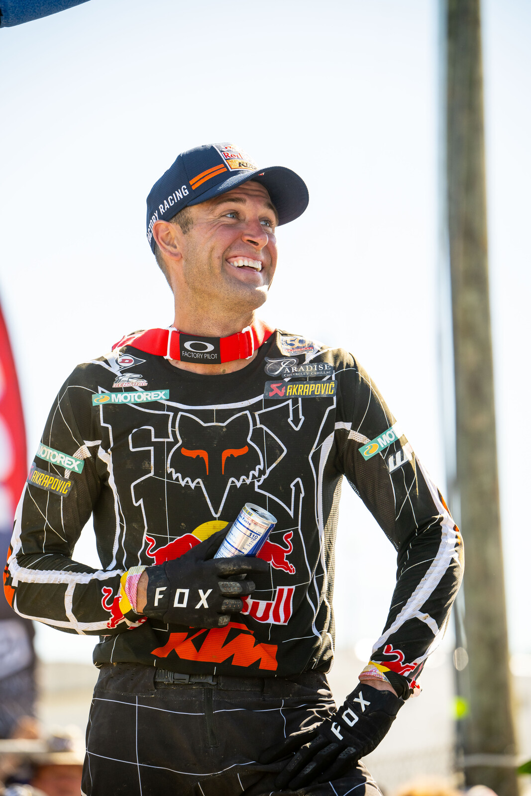 ...and he seems really happy to be back in action.