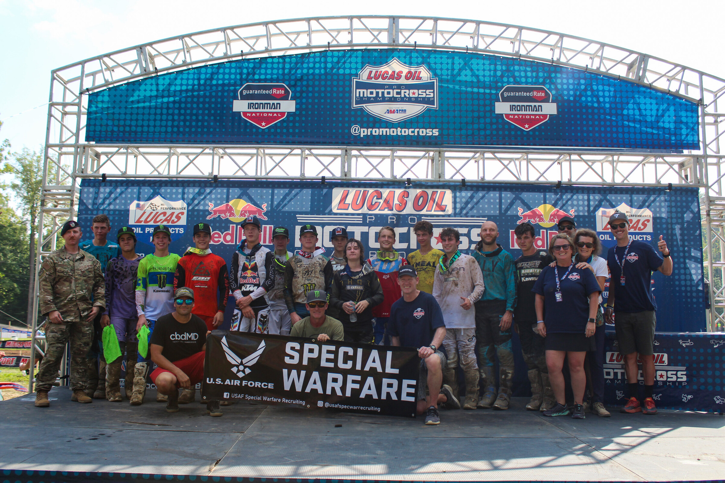 All of the riders got a chance to take to the podium and learn the process.