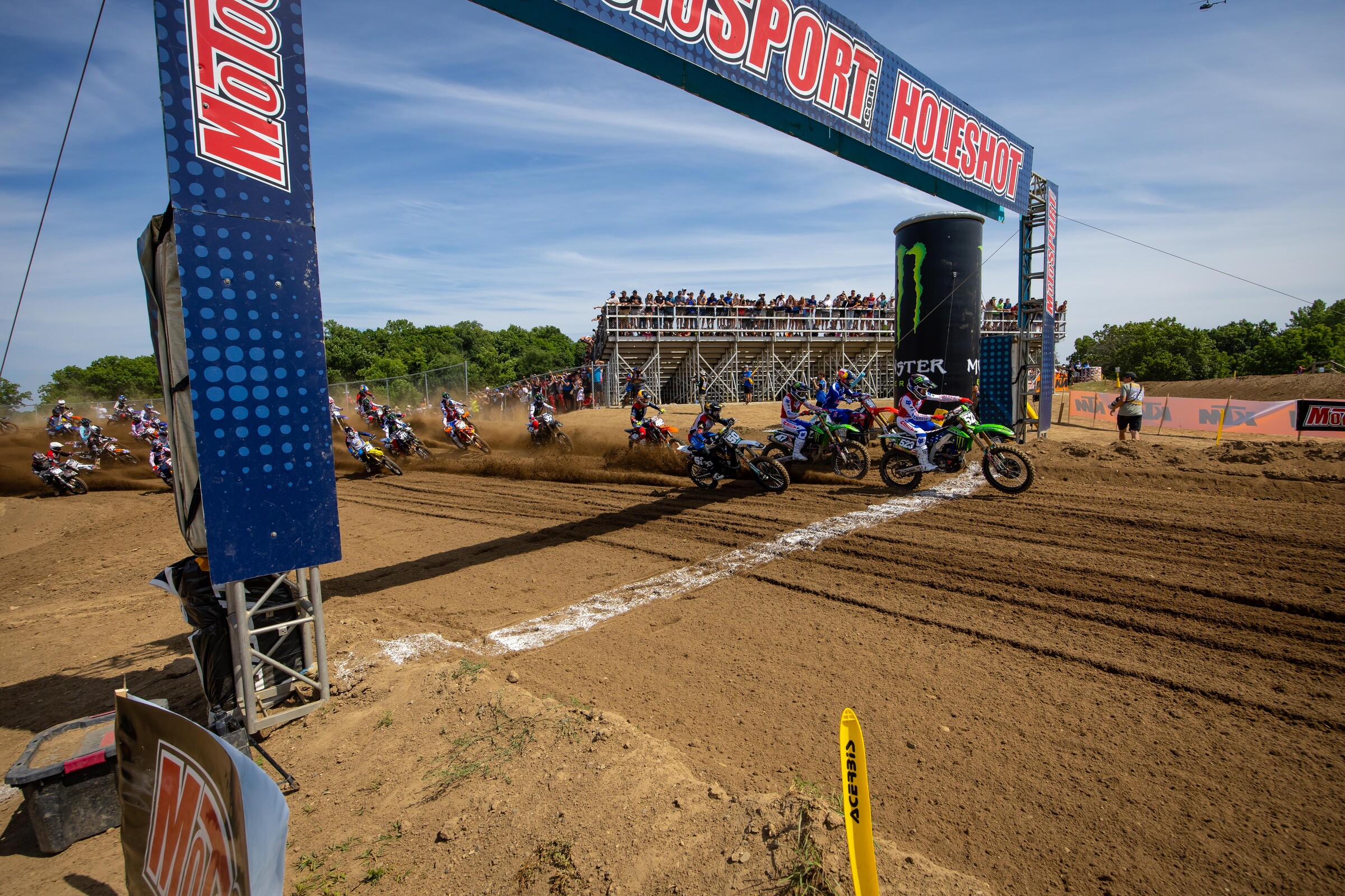 Ryder DiFrancesco grabbing the holeshot in moto two.