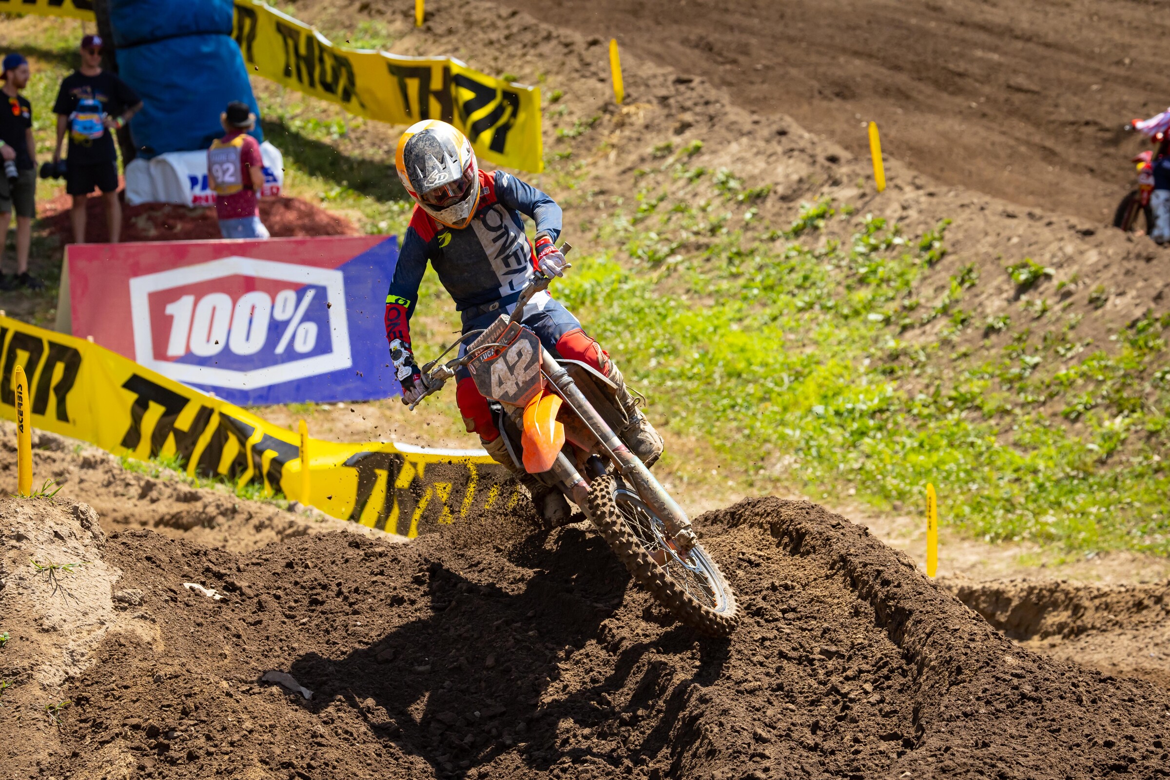 Masterpool led the first two laps of 250 Moto 2 before following Hunter Lawrence for the first half of the race.