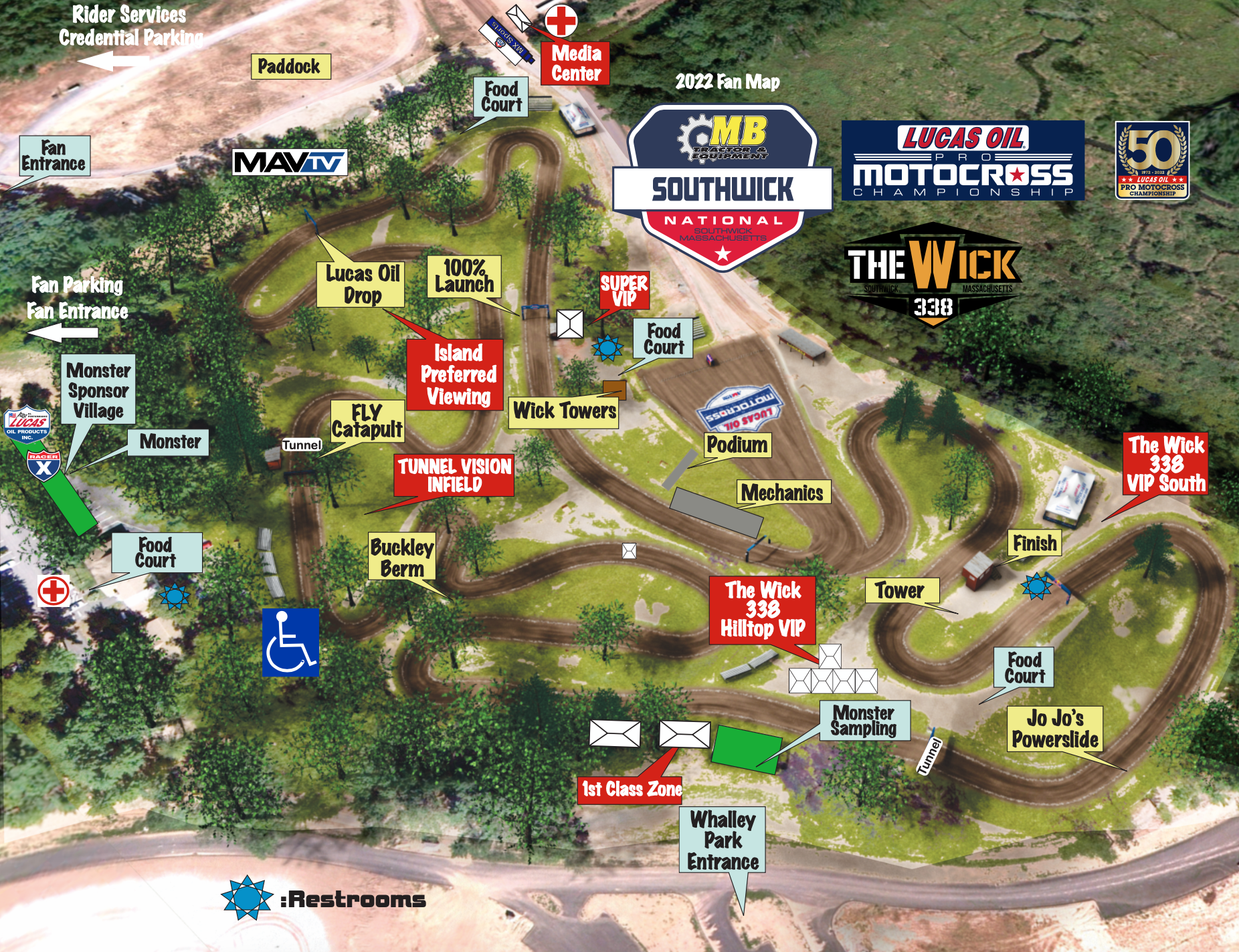 2022 Southwick National fan map