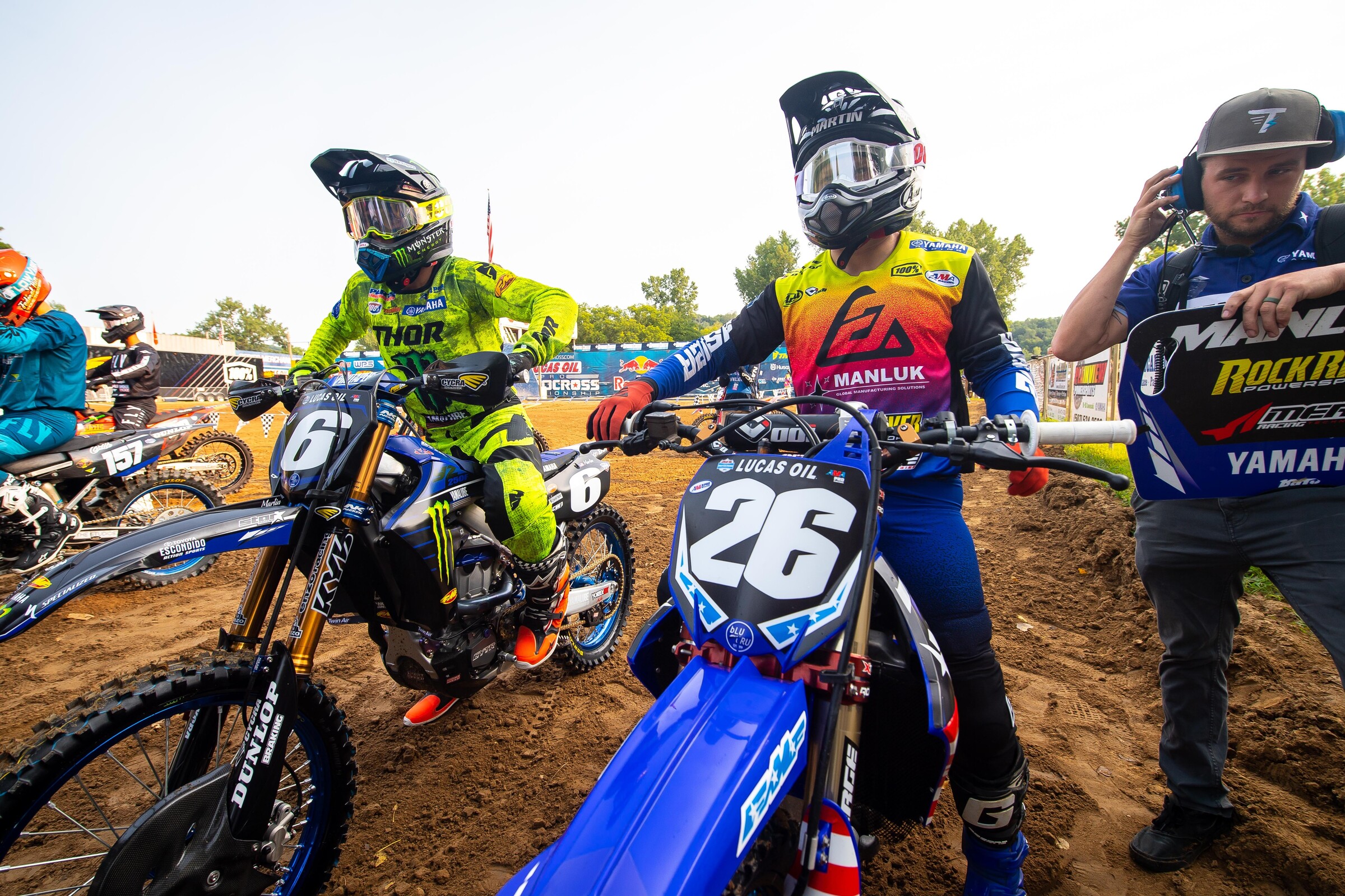 Jeremy (left, #6) and Alex (right, #26) Martin at the 2021 Spring Creek National.