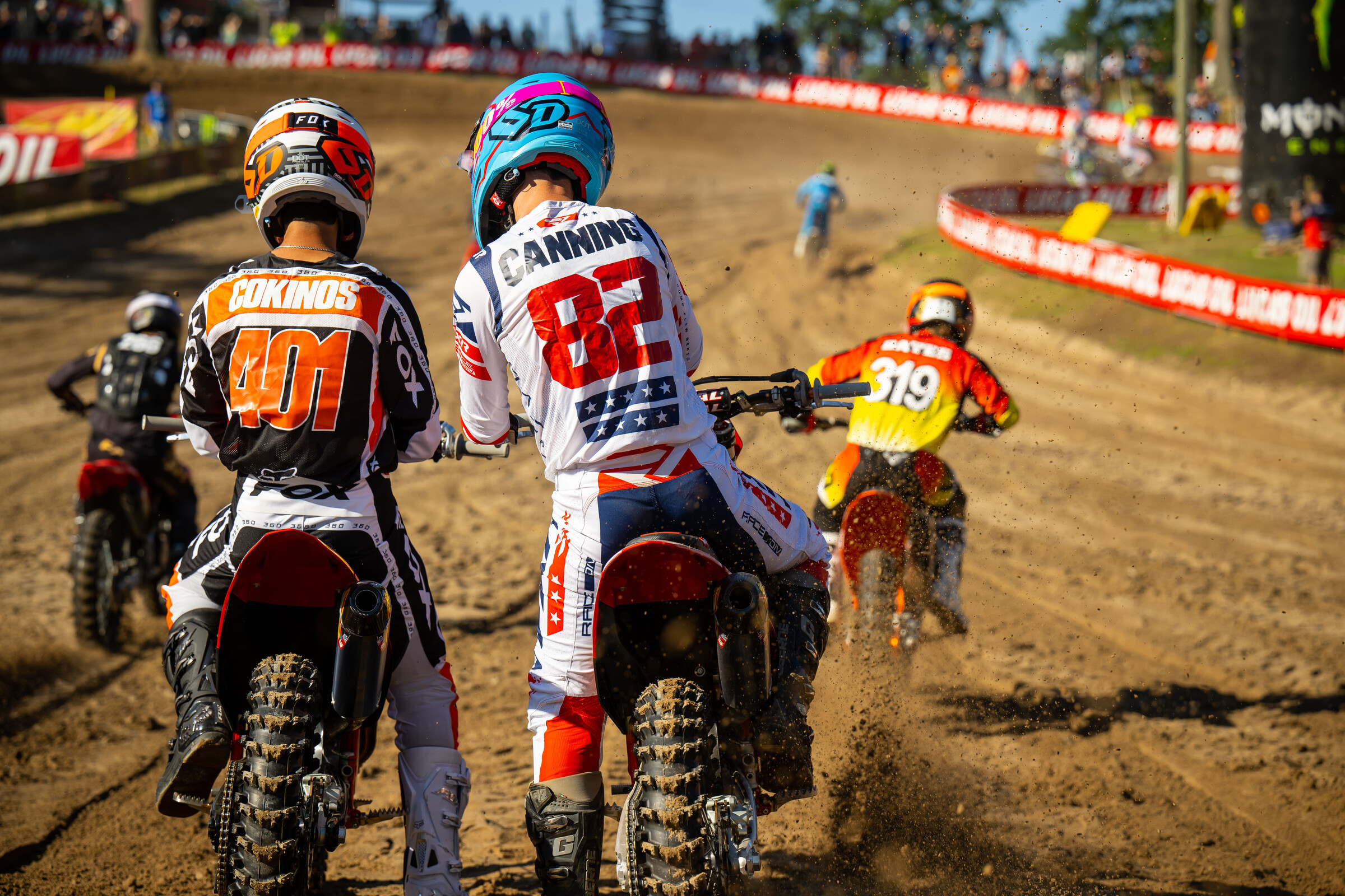 Justin Cokinos and Canning during qualifying.