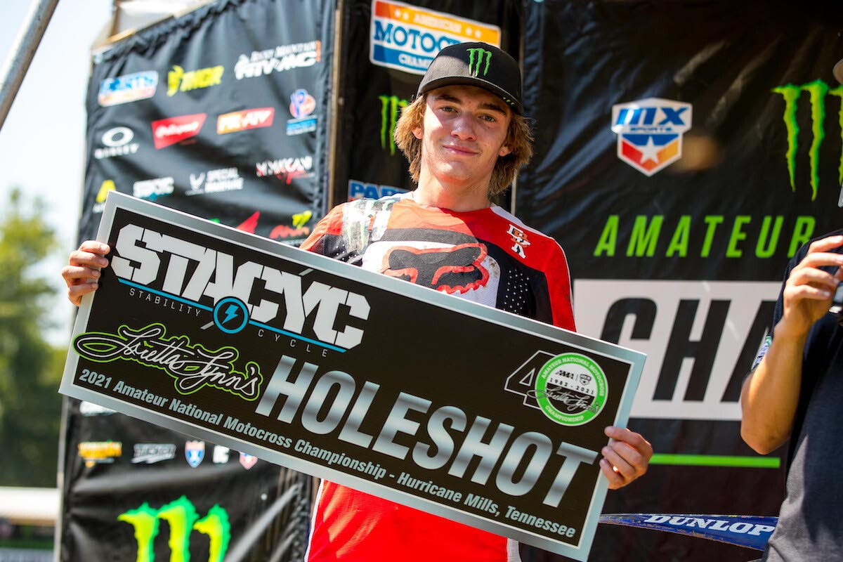 The STACYC Holeshot will serve as one of the most important elements of every single moto contested at the 2022 Monster Energy AMA Amateur National Motocross Championship.