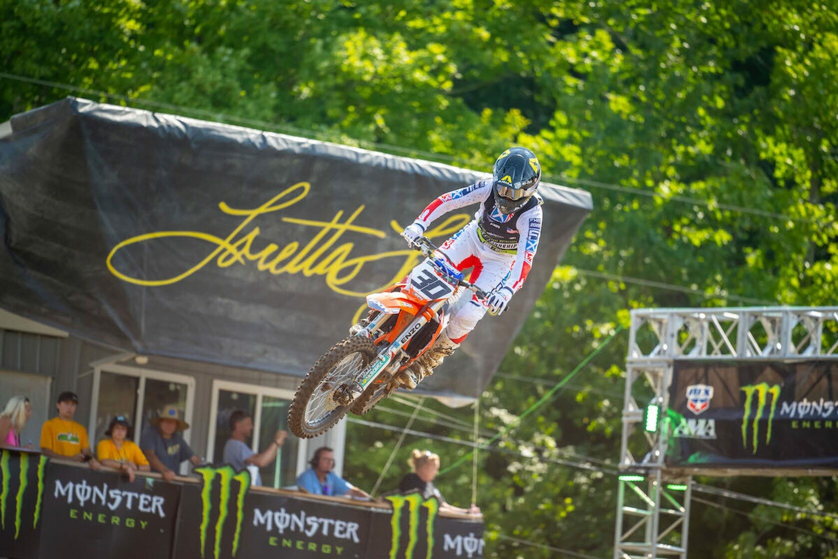 Mike Brown finished day one with a pair of moto wins.