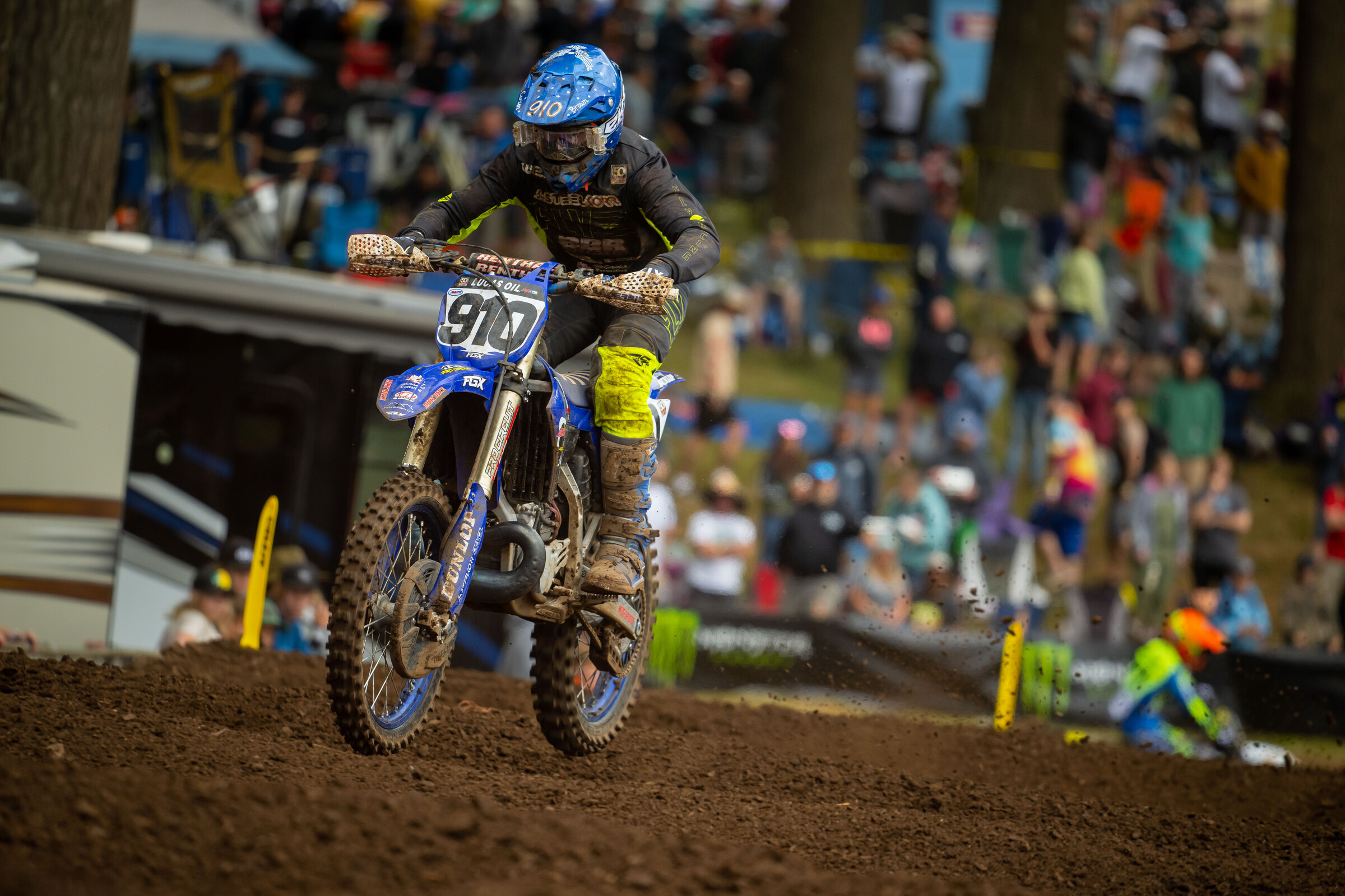 The fans were all about Carson Brown as Brown lives just a few hours away from the track... and the two-stroke helped a little.
